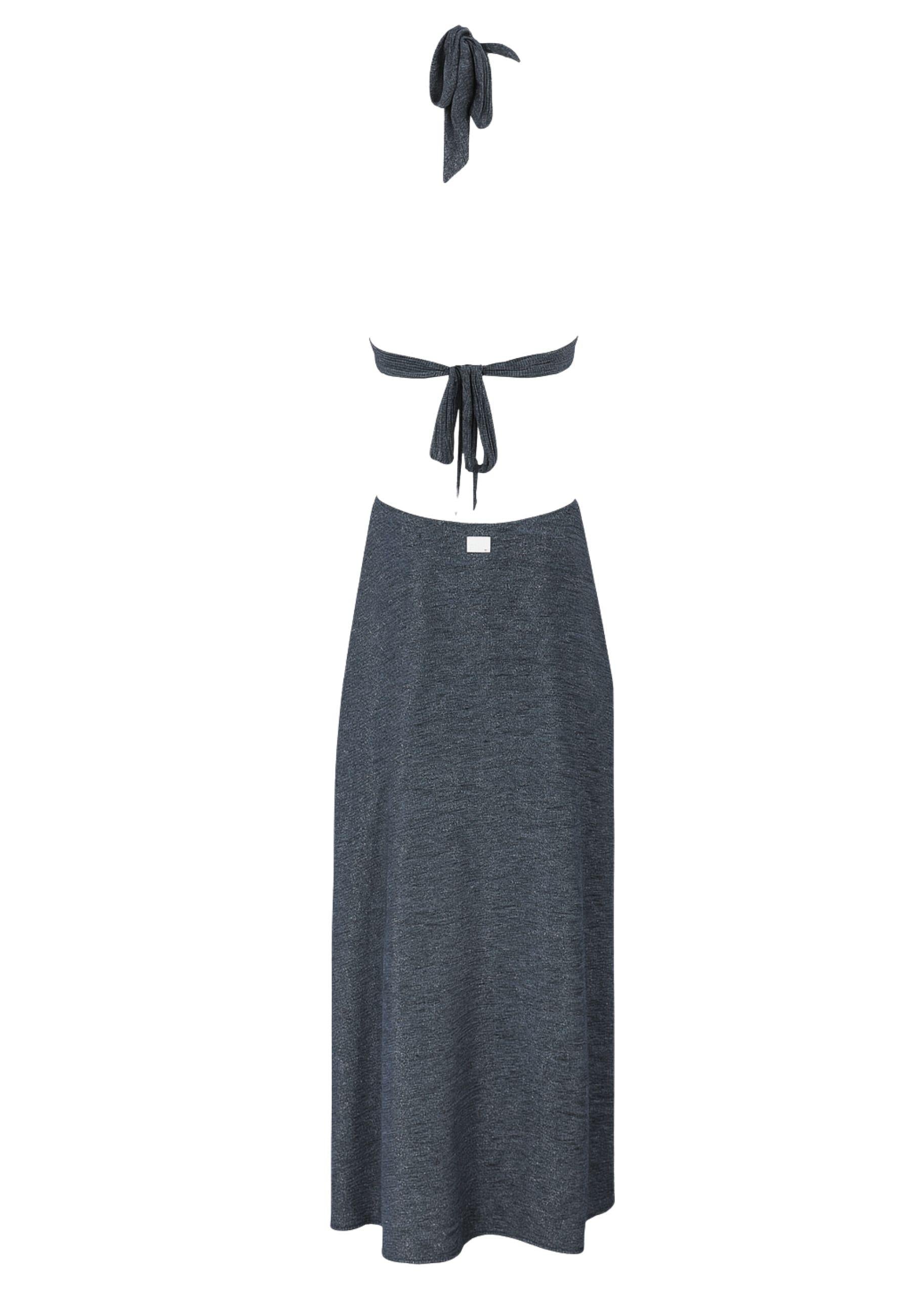 Abito lungo Côtazur in maglia lurex effetto lamé, elegante e sensuale nella sua semplicità