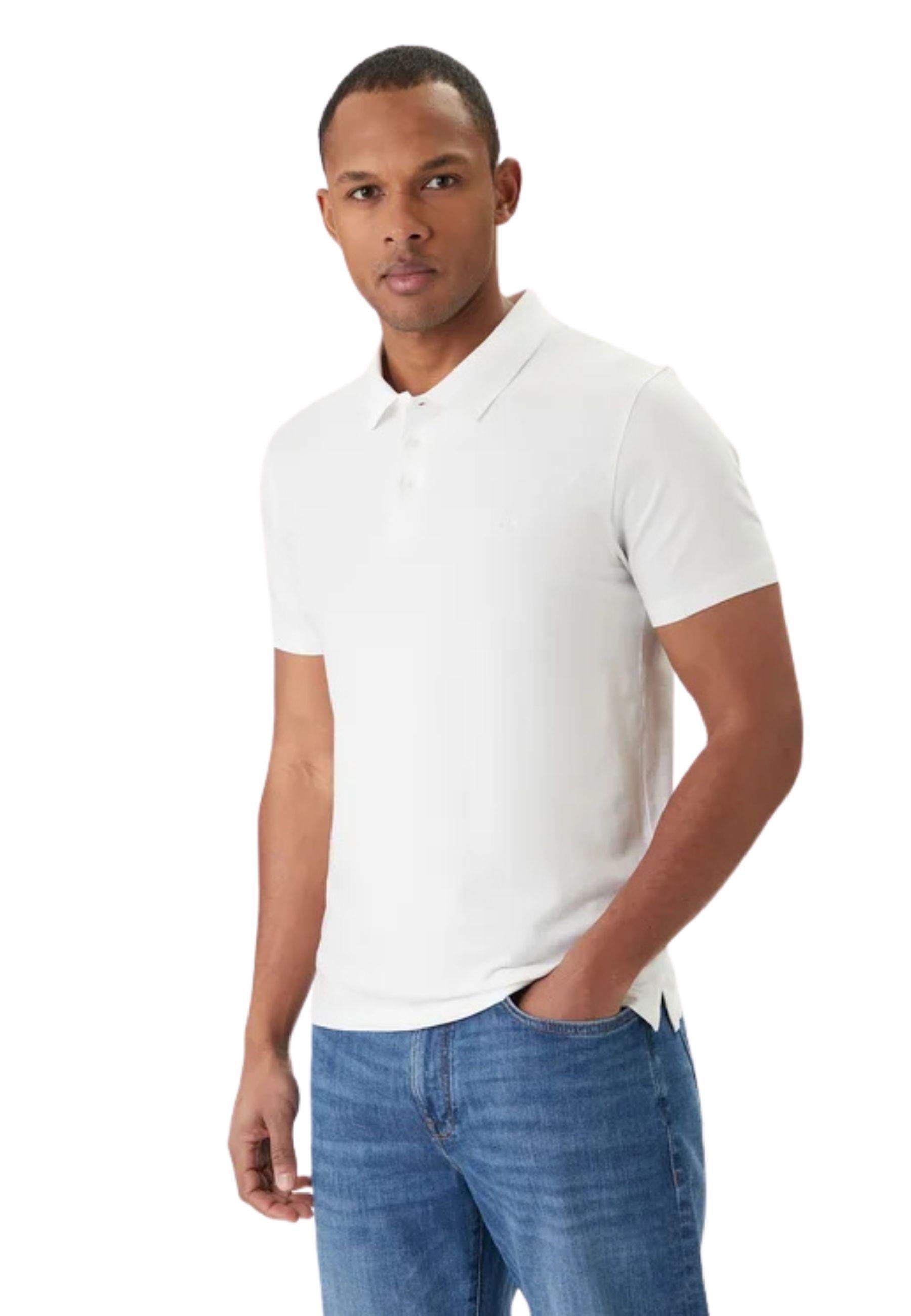 Polo Calvin Klein in cotone stretch - Bianca