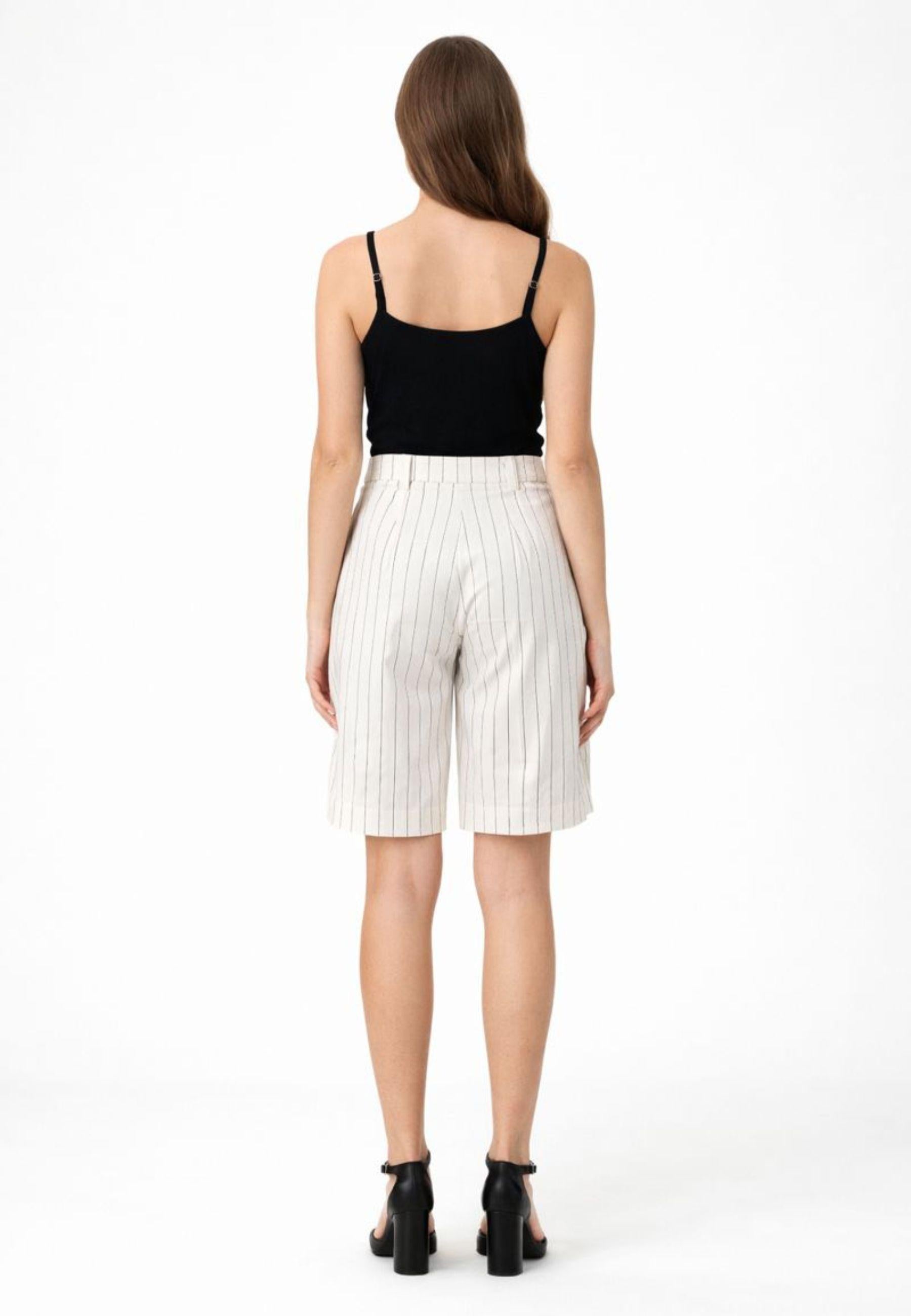 Bermuda gessati in cotone - Actitude