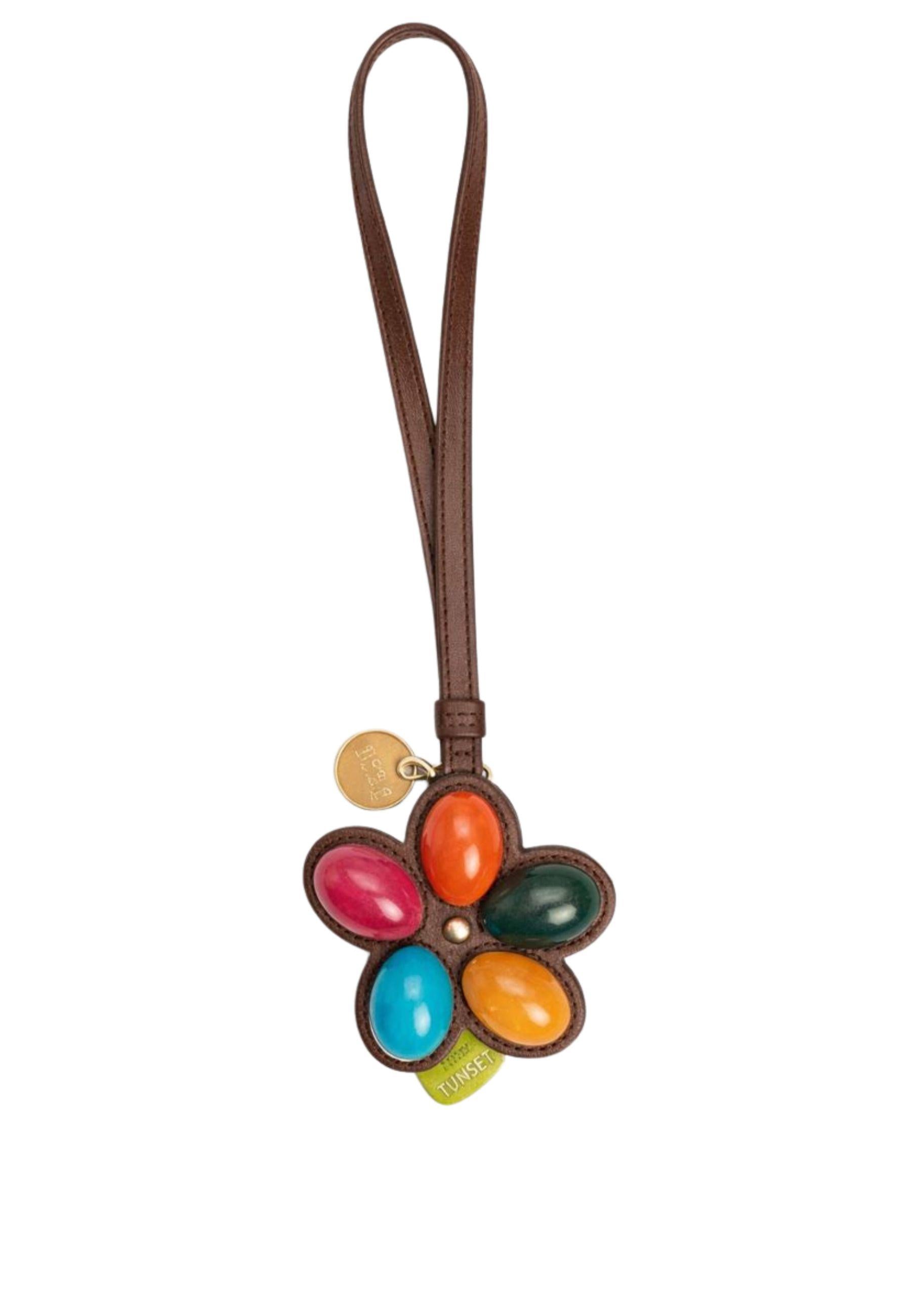 Charm da borsa / portachiavi floreale multicolor