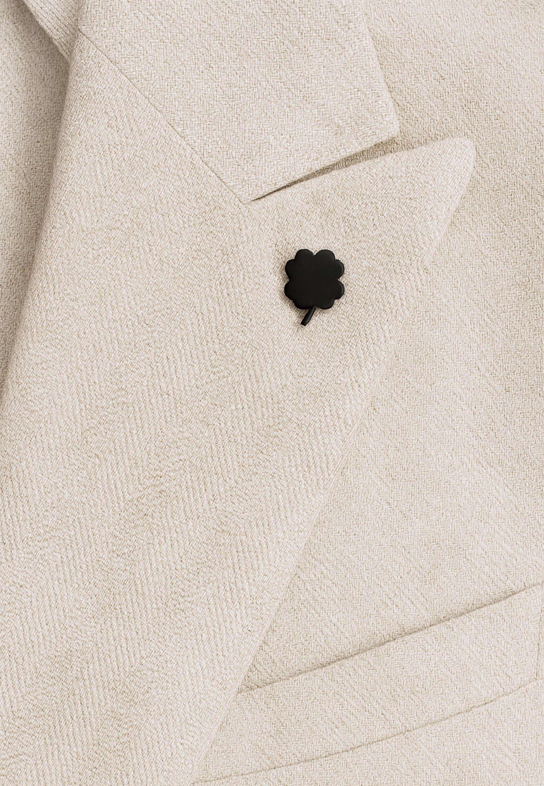 Giacca Doppiopetto in Lino e Cotone - Beige<BR/>