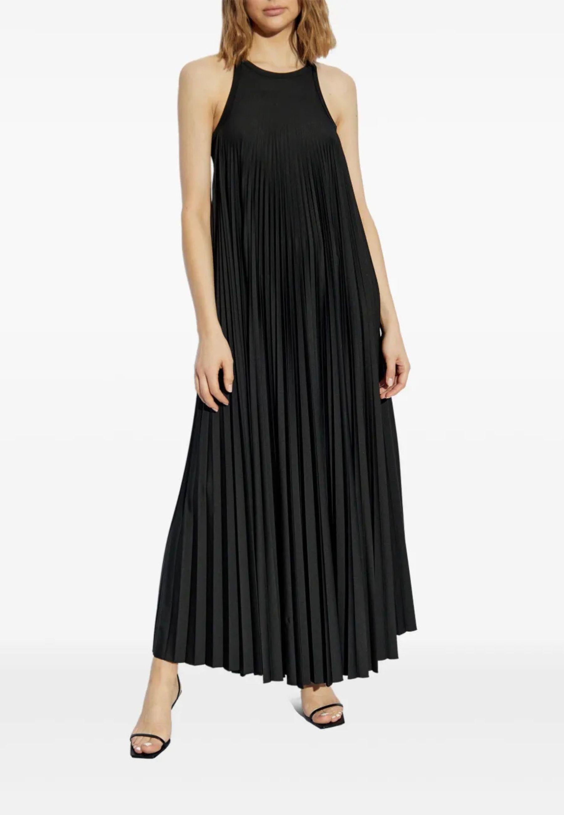 Sportmax - Abito lungo Verdier in jersey plissé