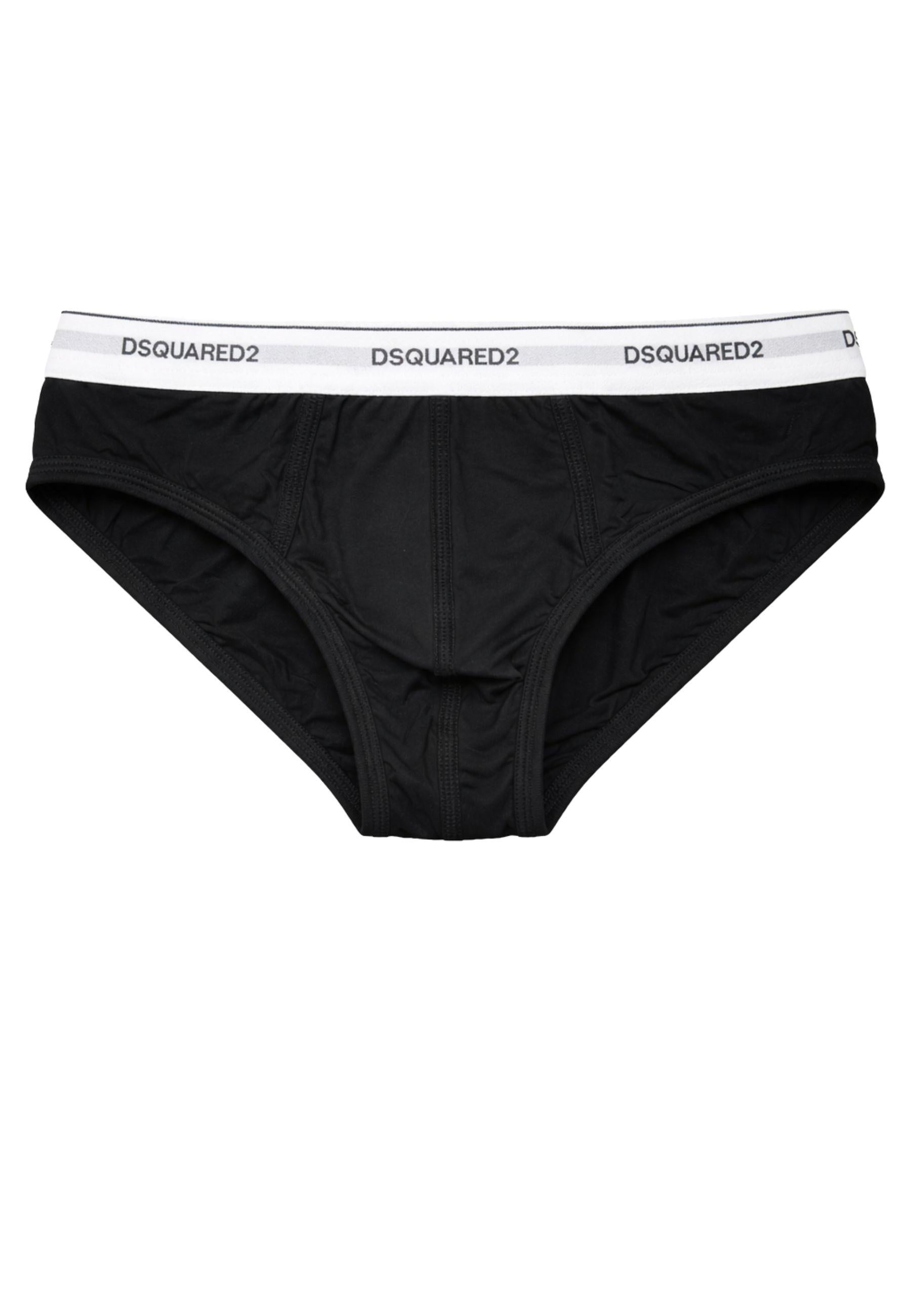 DSQUARED2 - Slip uomo in cotone stretch con logo