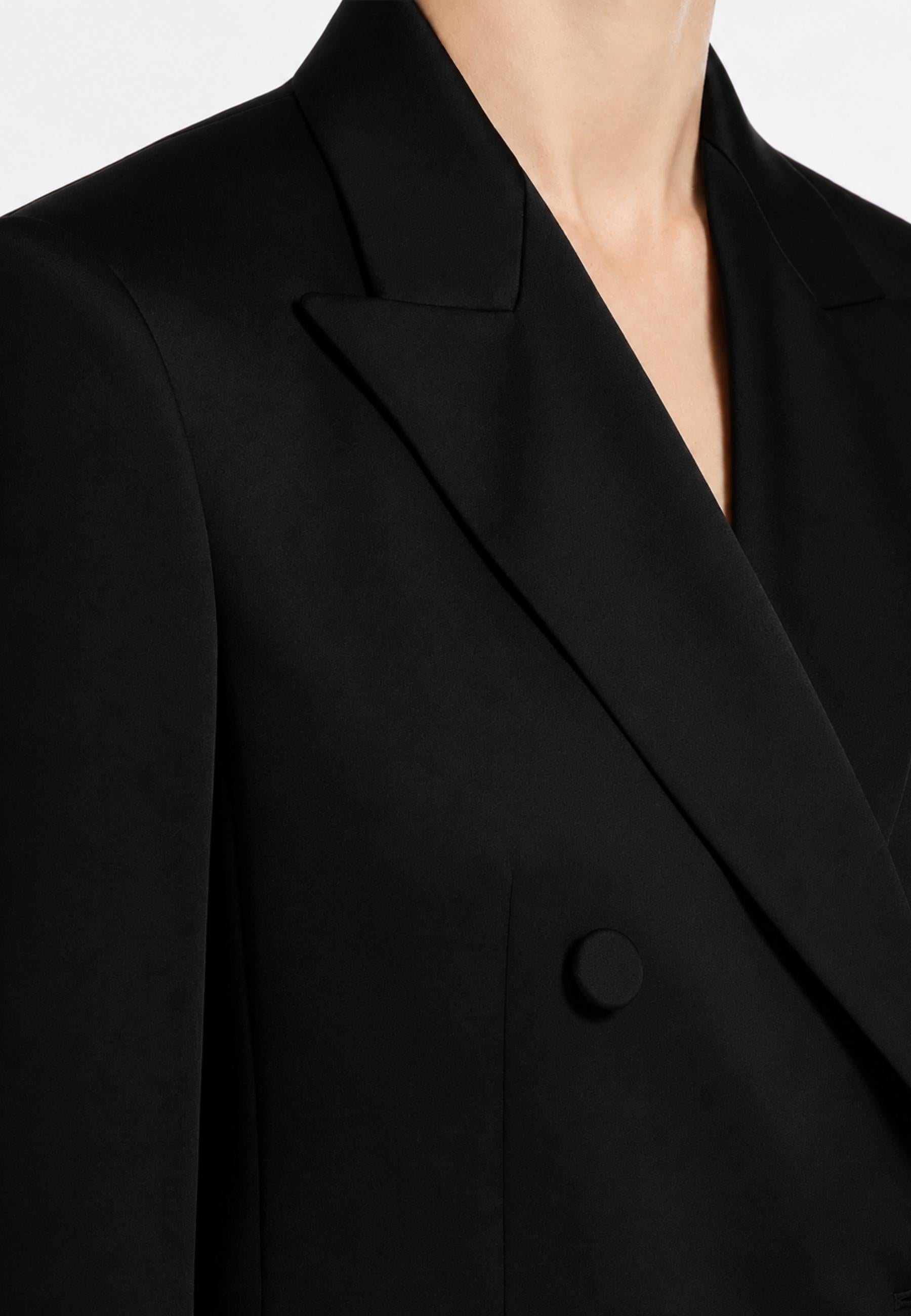 Max Mara Studio Blazer Teiera doppiopetto in satin