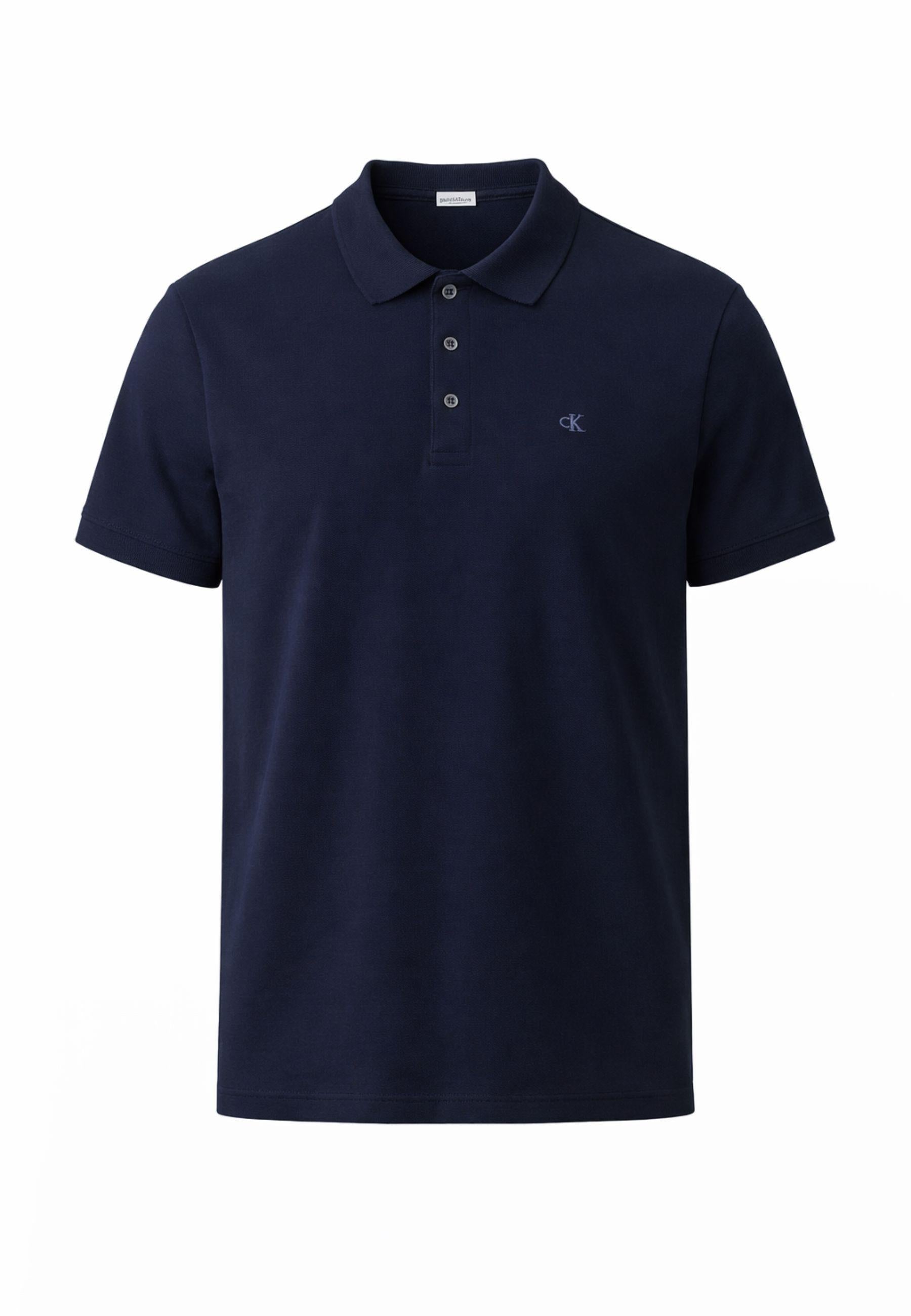 Polo Calvin Klein in cotone stretch - Blu navy