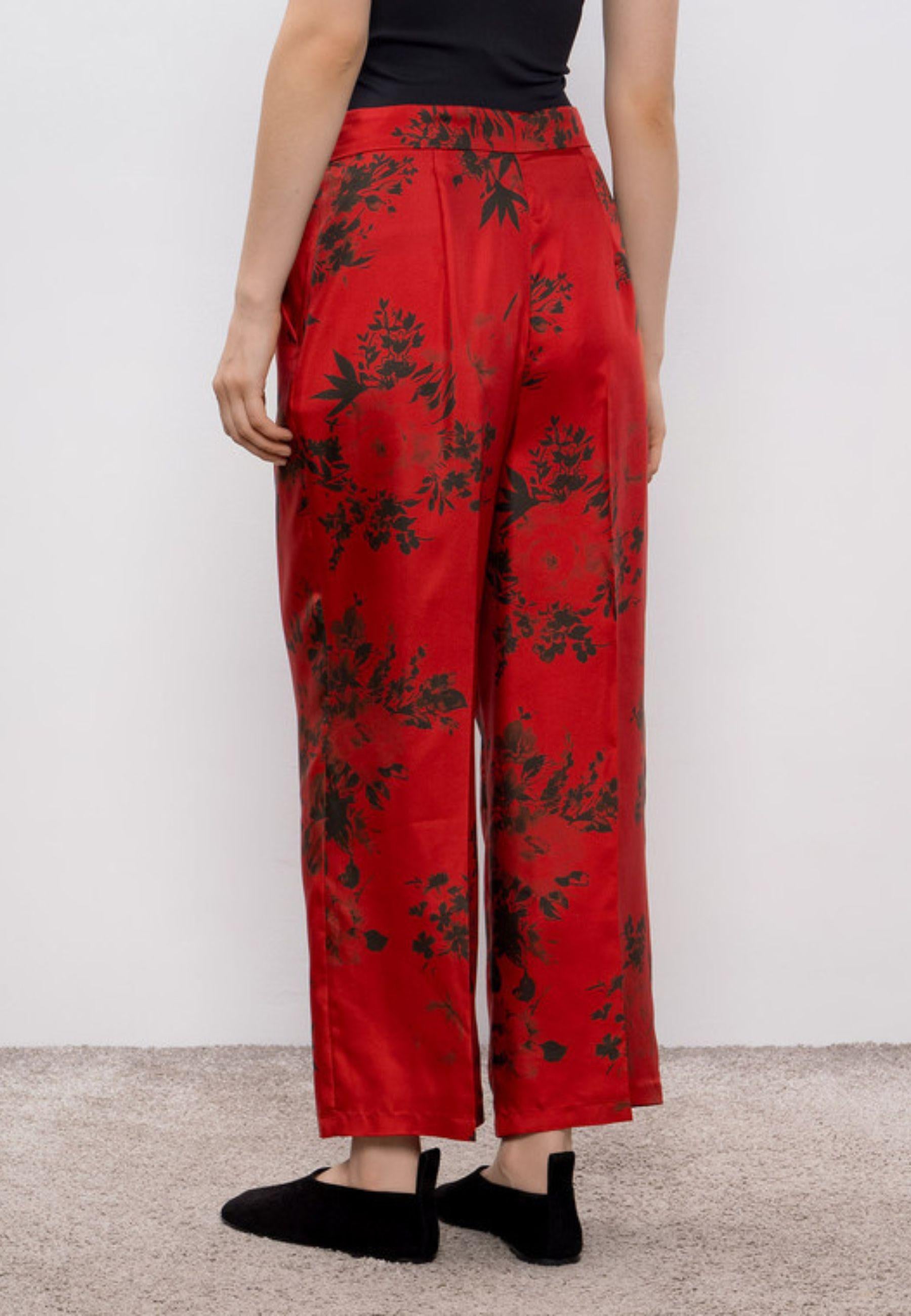 Max Mara Studio - Pantalone in seta stampata