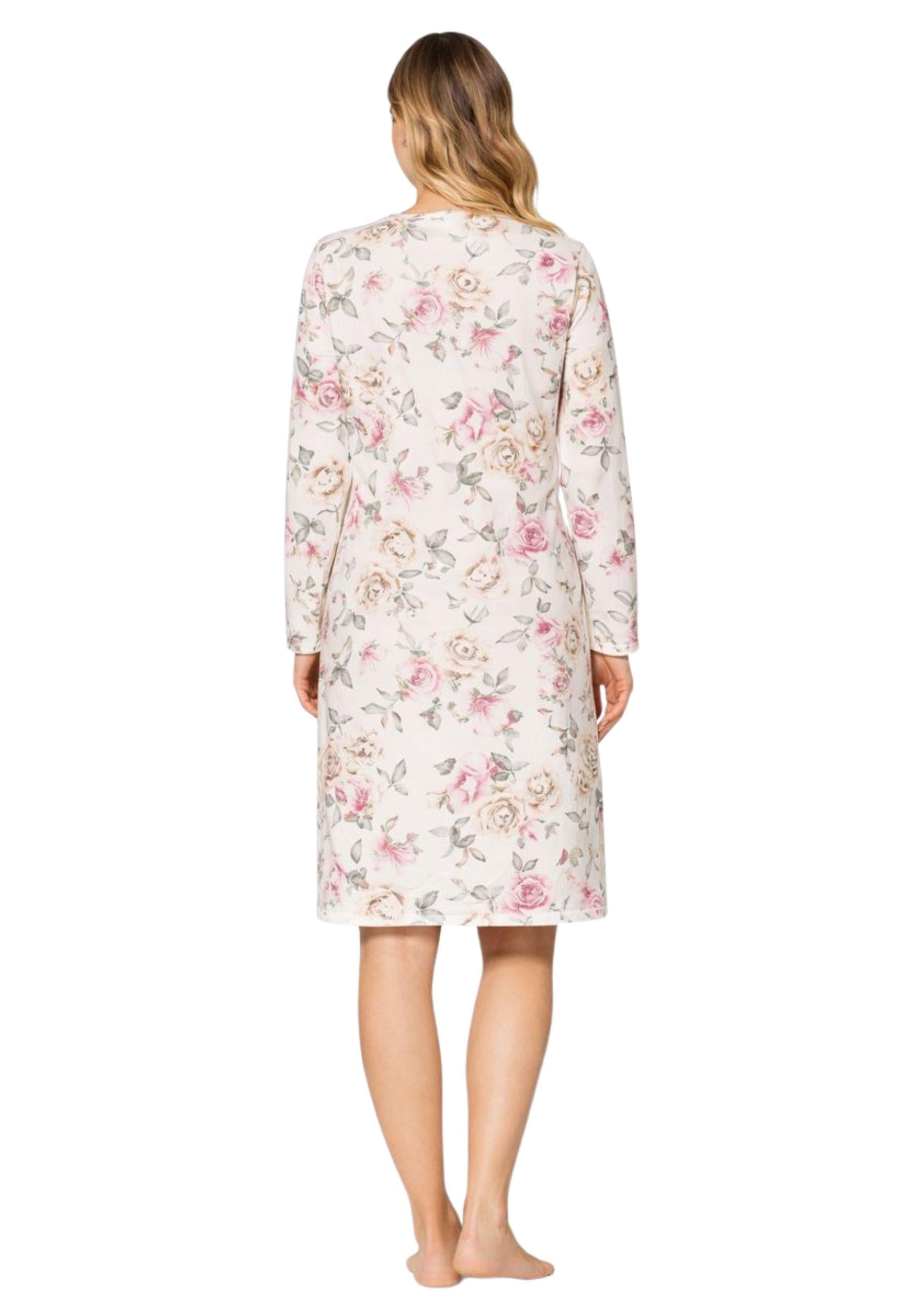 Camicia da Notte Donna in Caldo Cotone Stampato