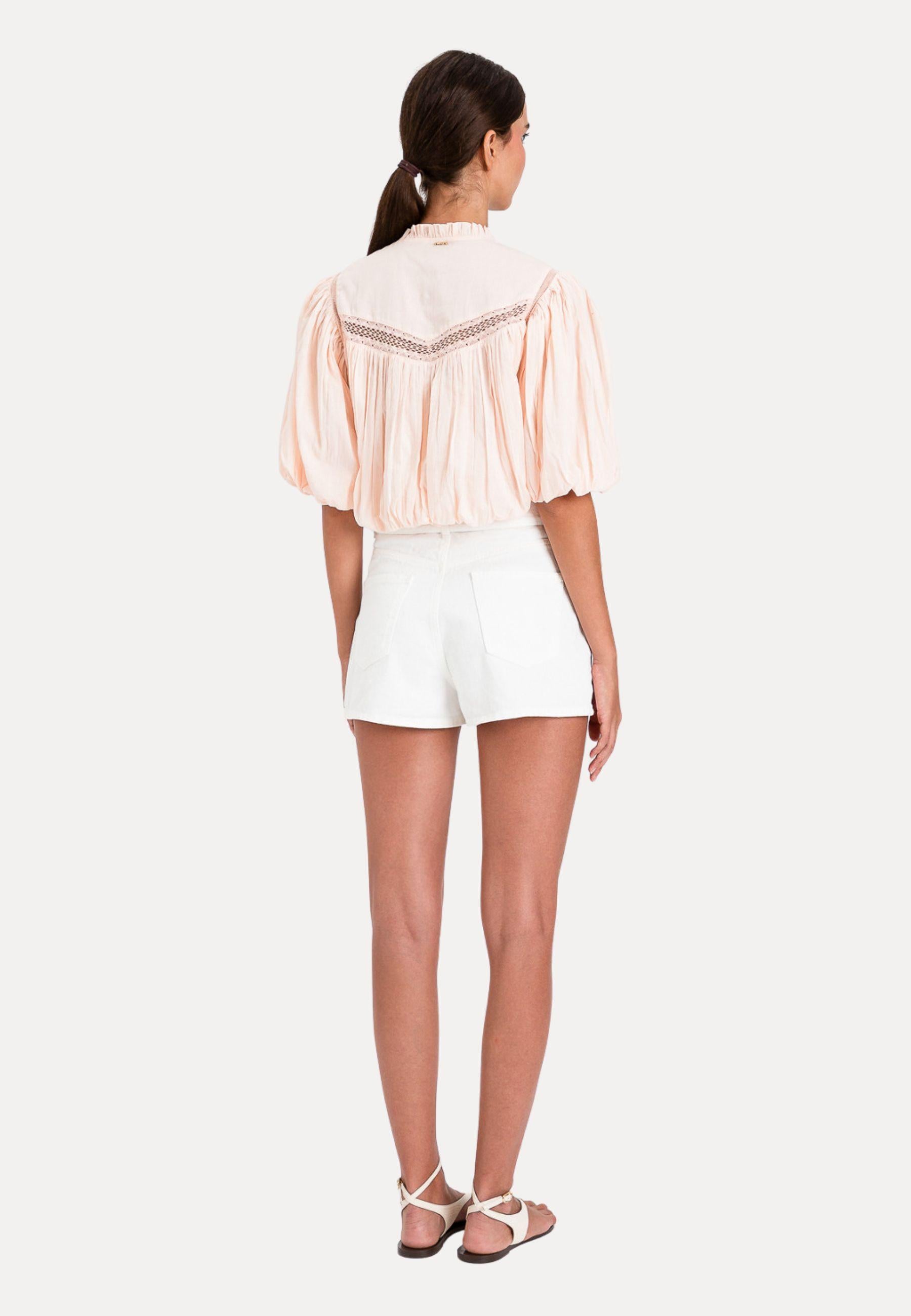 Shorts in cotone con cintura