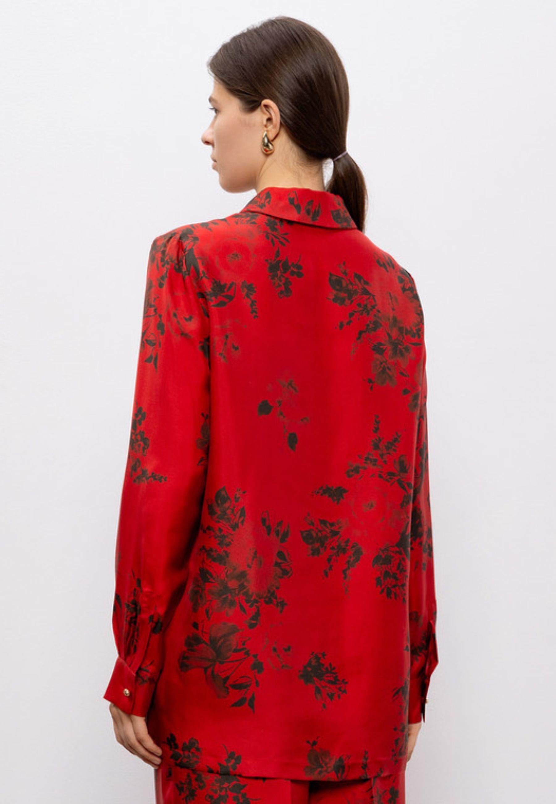 Blusa Max Mara Studio in Seta con Stampa Floreale