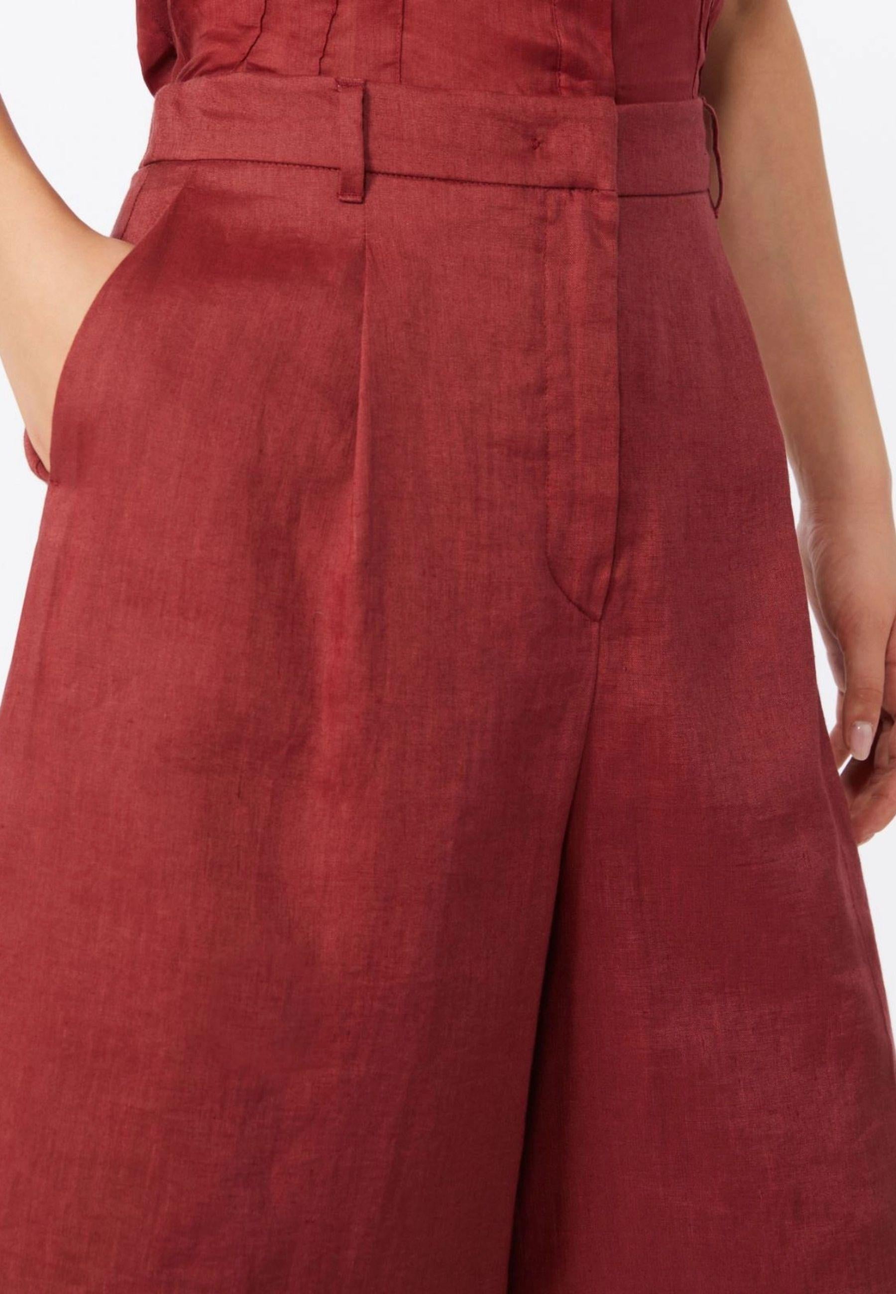 Max Mara Studio - Bermuda lungo in tela di lino