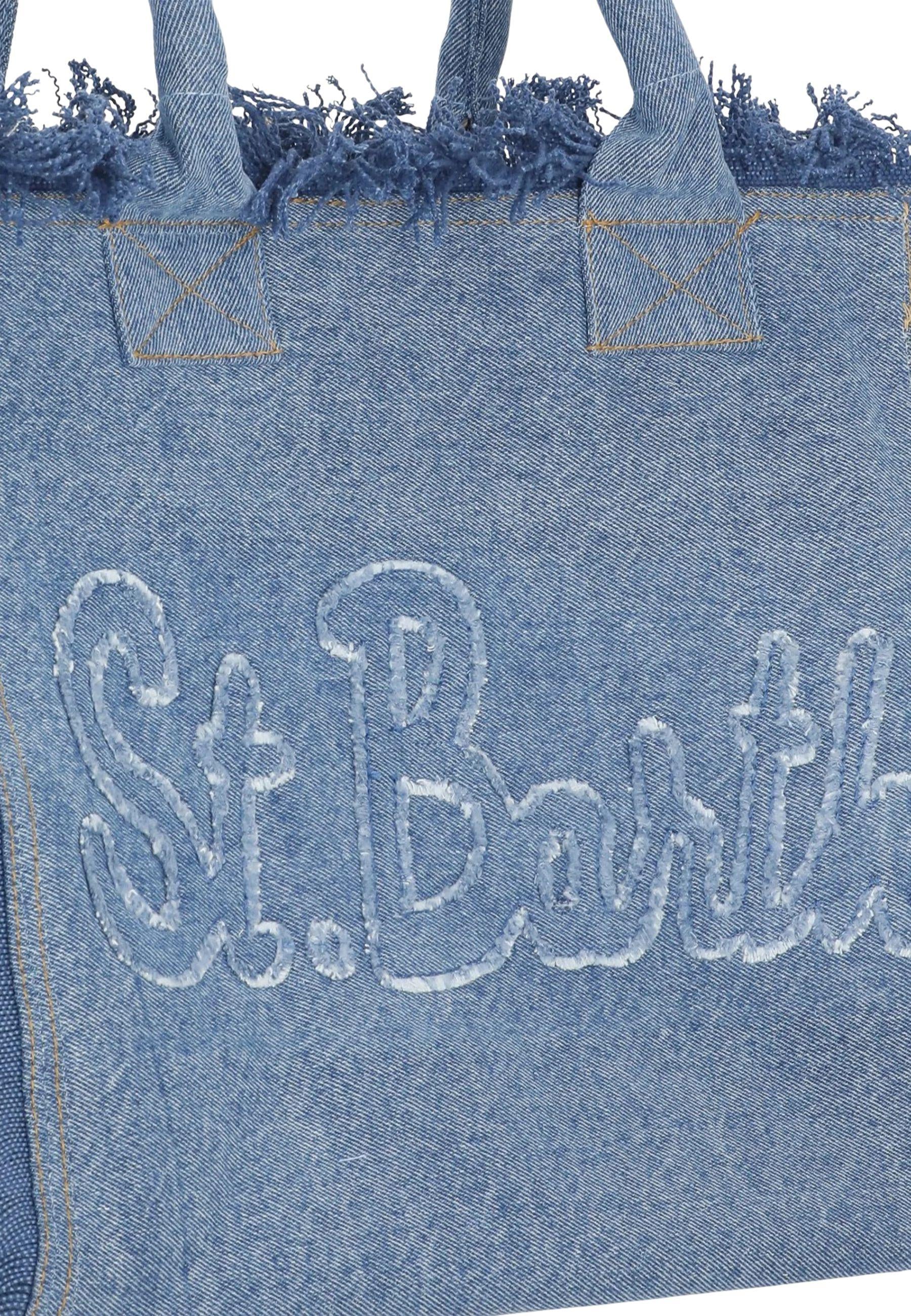Borsa Vanity Patch Denim in tela di cotone