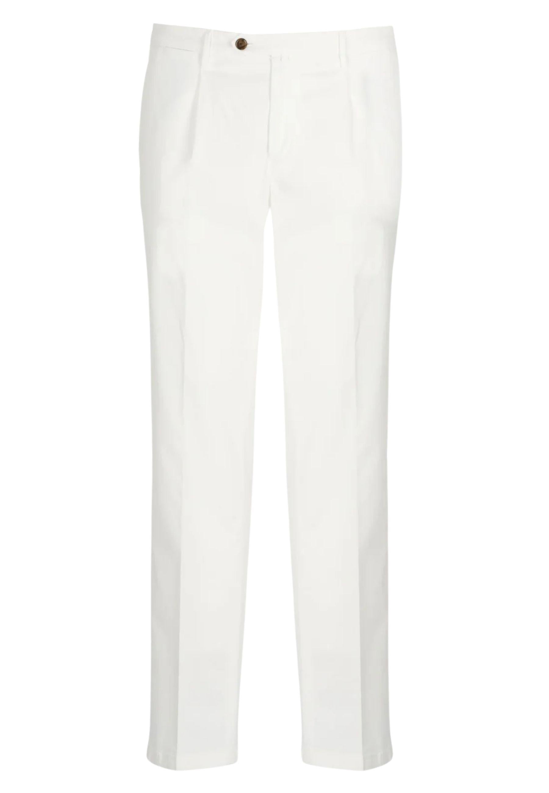Pantalone Briglia Easy in Tencel e Cotone Stretch - Bianco