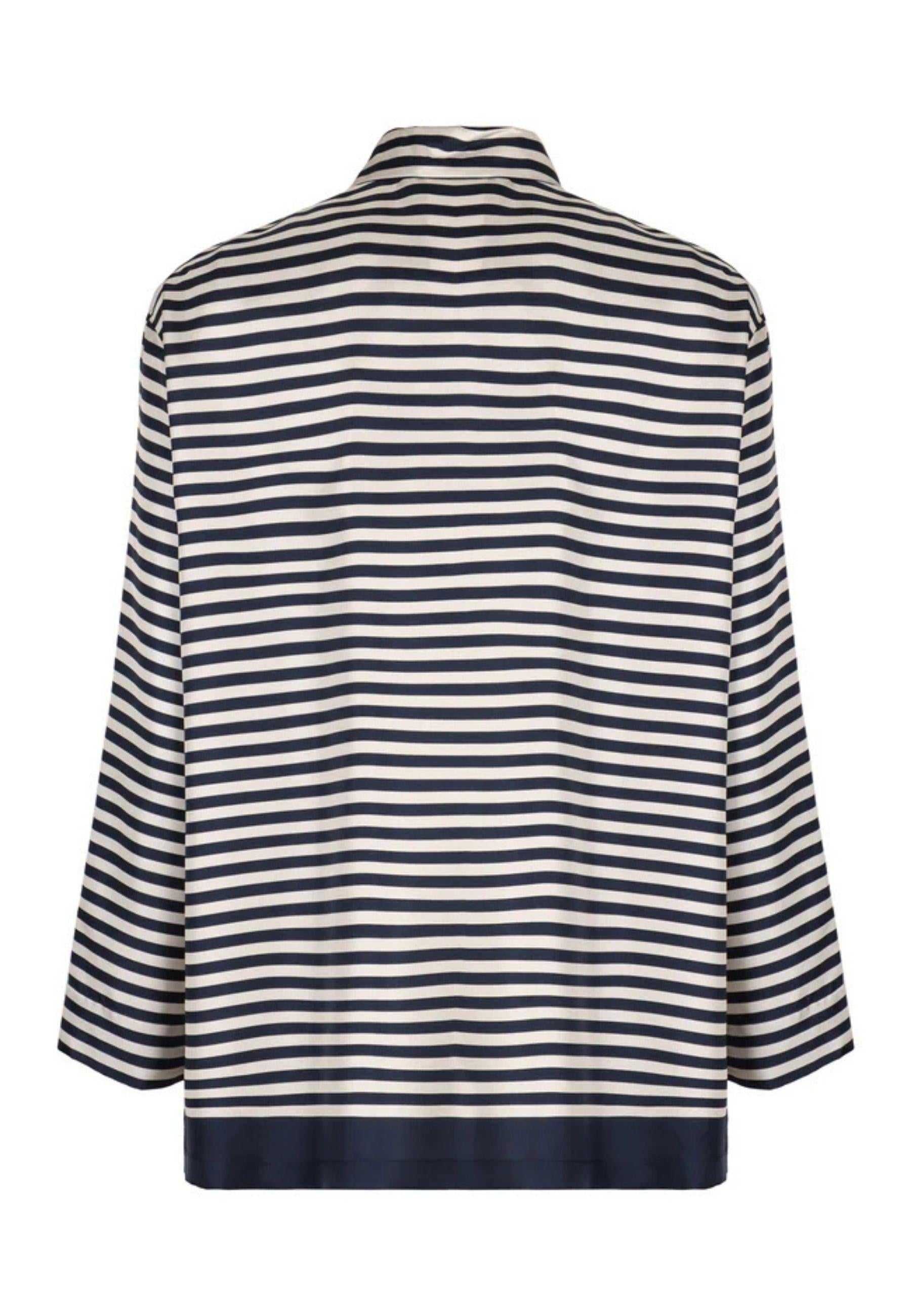 Camicia Maya in seta stampata a righe
