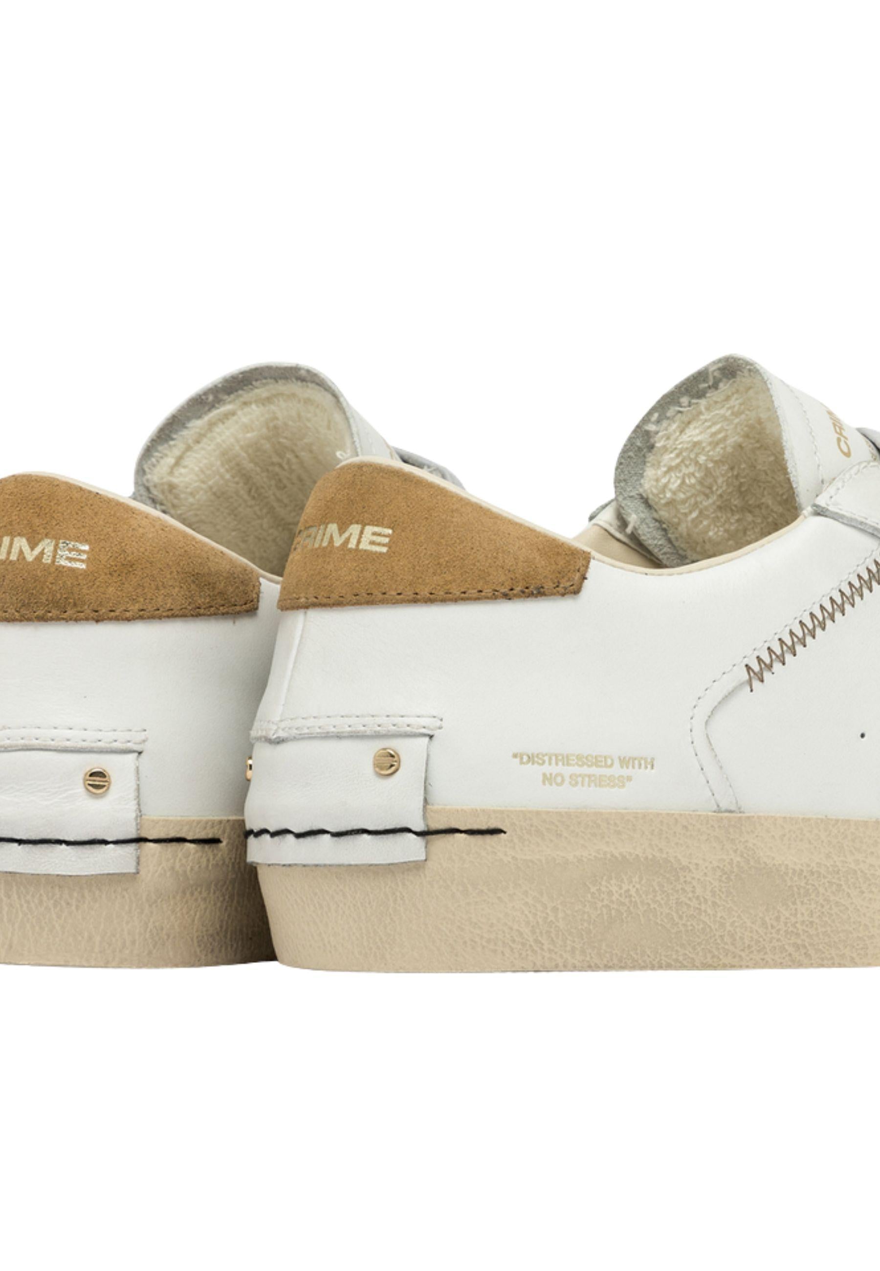 Distressed Desert Tan - Sneakers Uomo Made in Italy