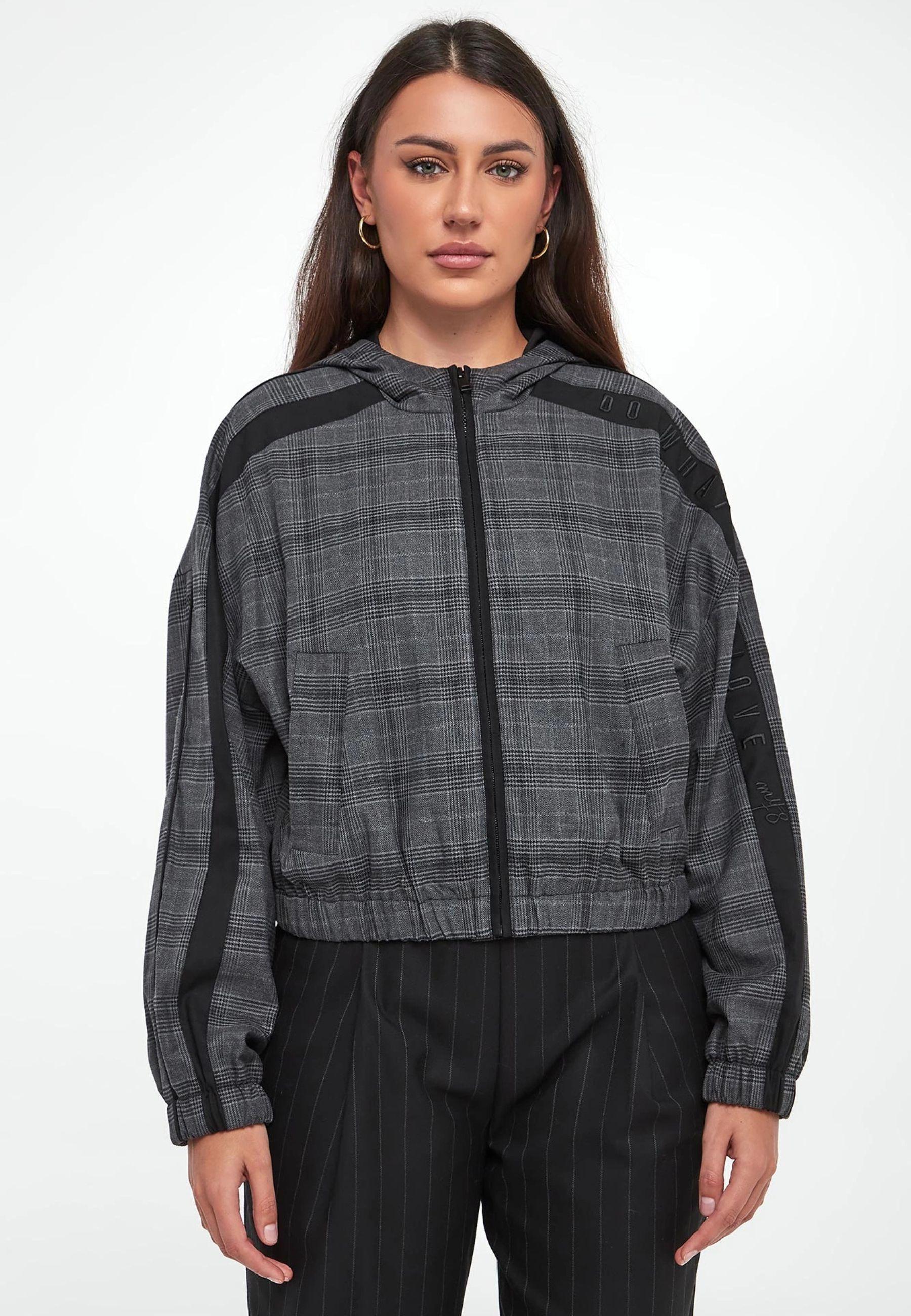 Giacca Donna Twinset Actitude con Cappuccio a Quadri
