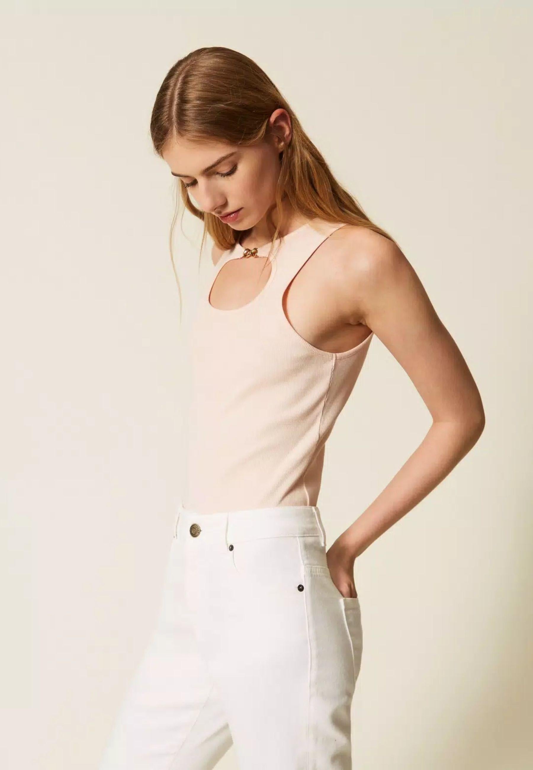 Top a costine con logo