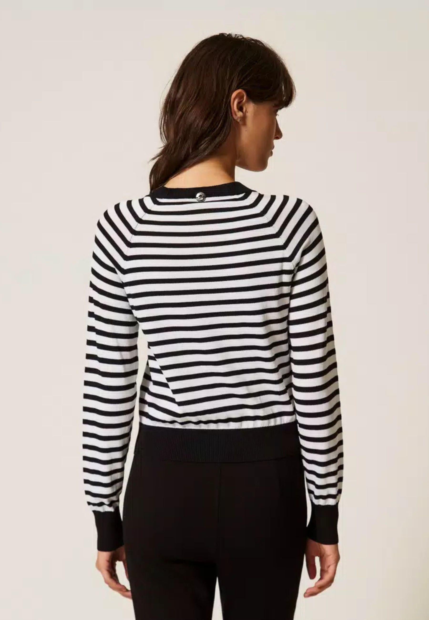 Maglia girocollo a righe Actitude