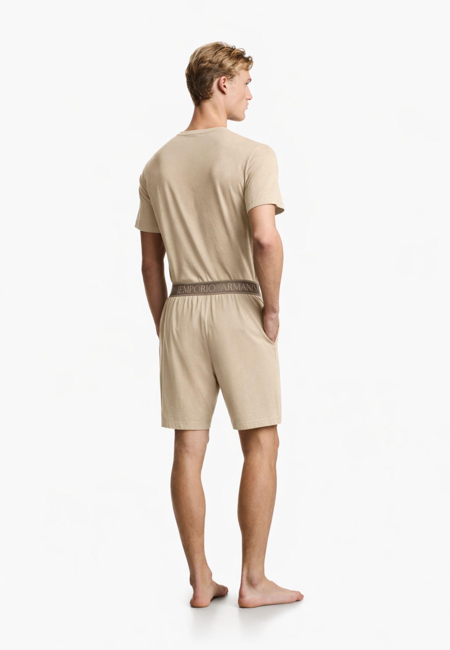 Emporio Armani - Pigiama bermuda in jersey organico ASV