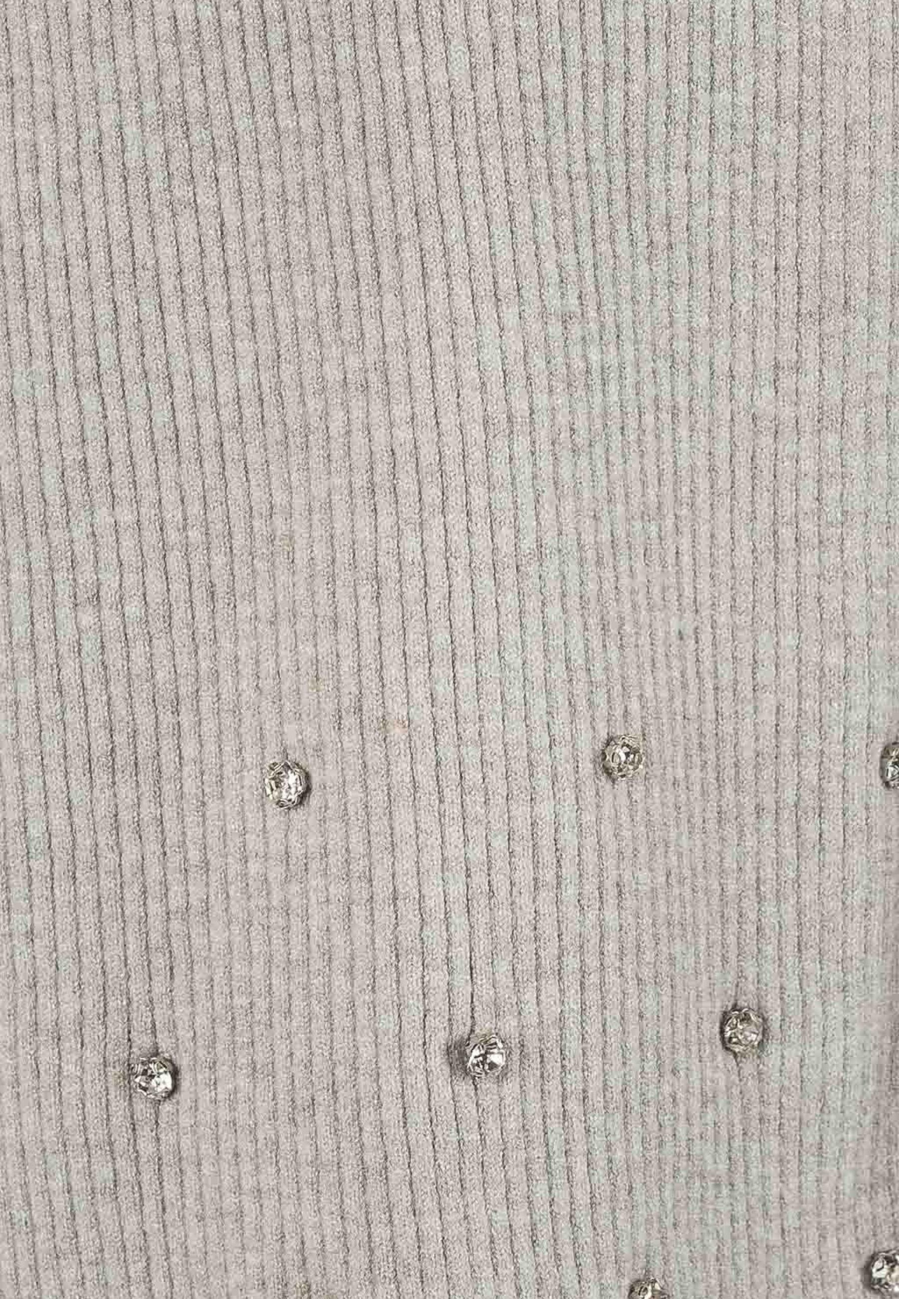 Twinset Milano - Sciarpa in maglia grigia con borchie