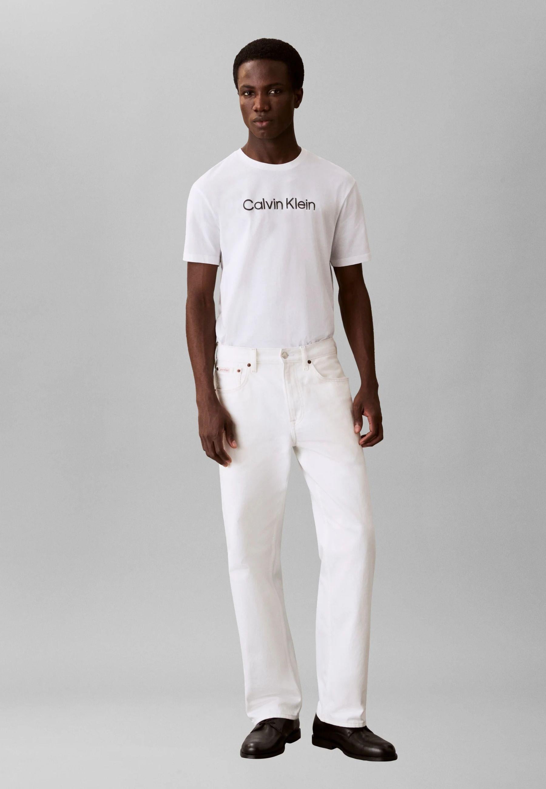 Calvin Klein - T-shirt logo in jersey di cotone