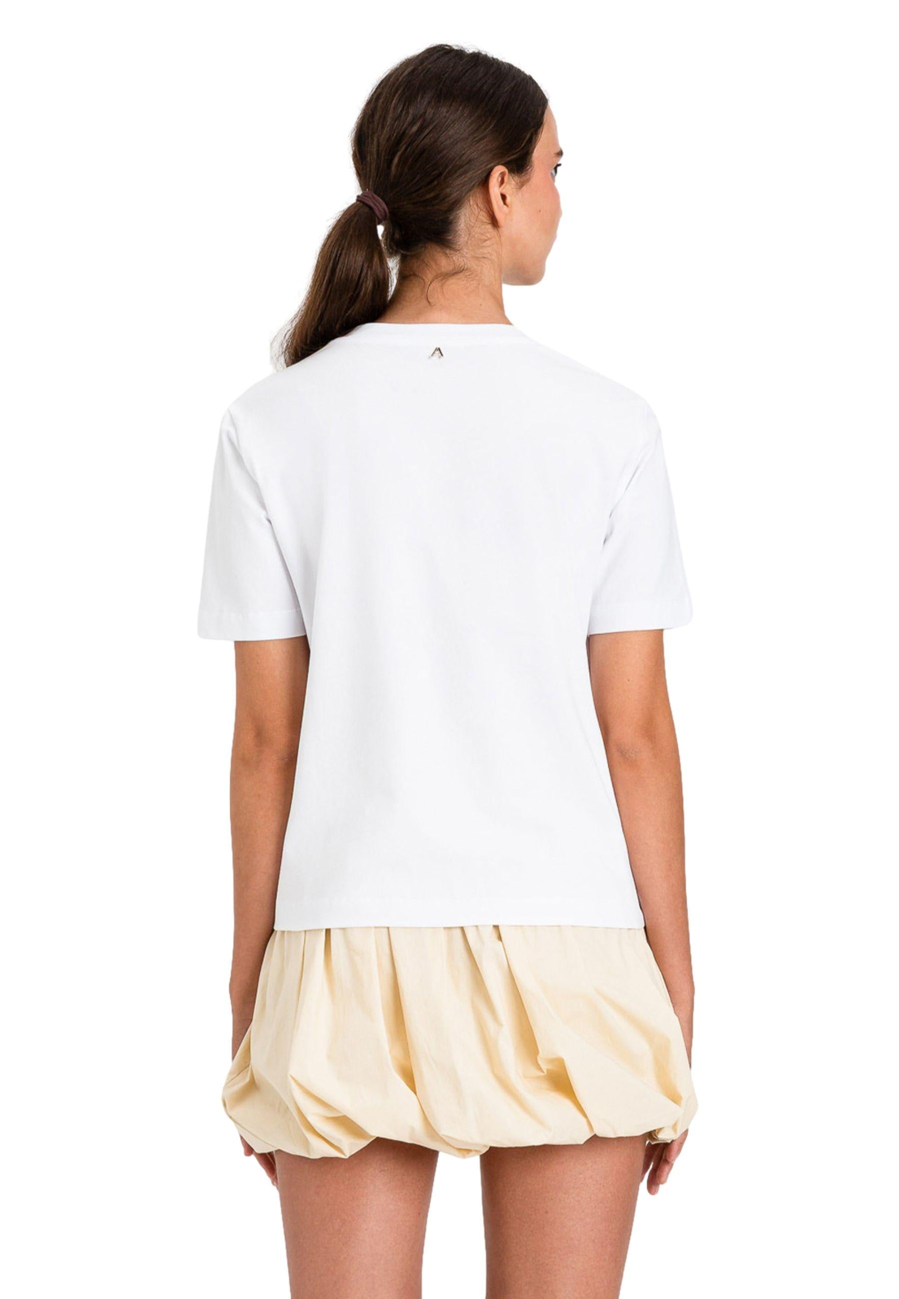 T-shirt Twinset Actitude con applicazioni - Bianco