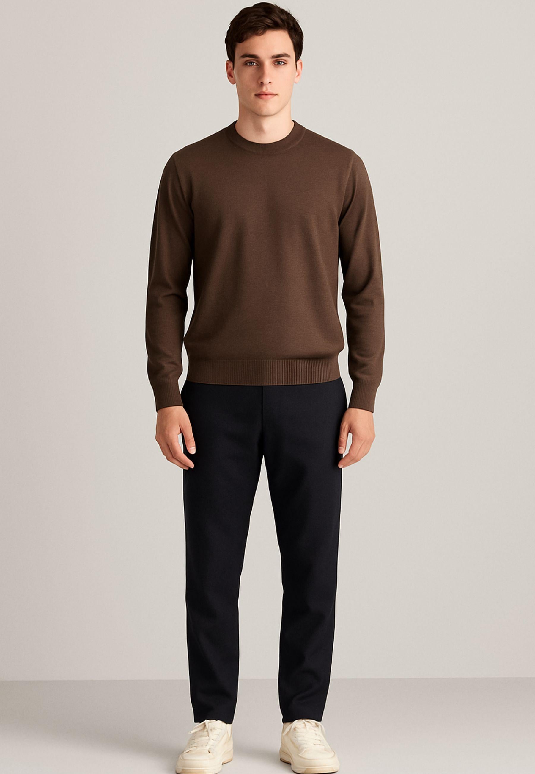 Maglione girocollo Cruciani in pura lana