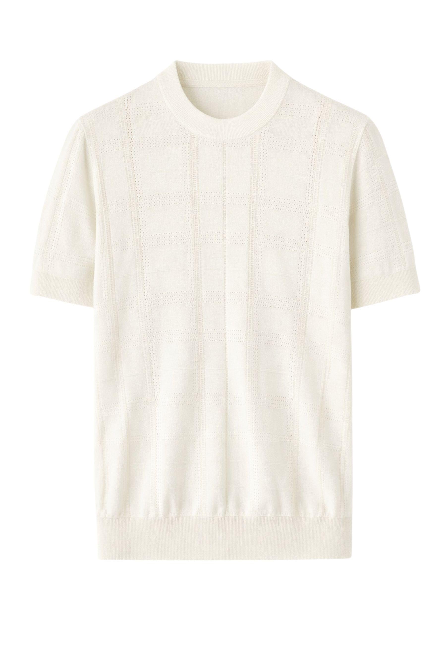 Paolo Pecora - T-shirt in maglia lavorata