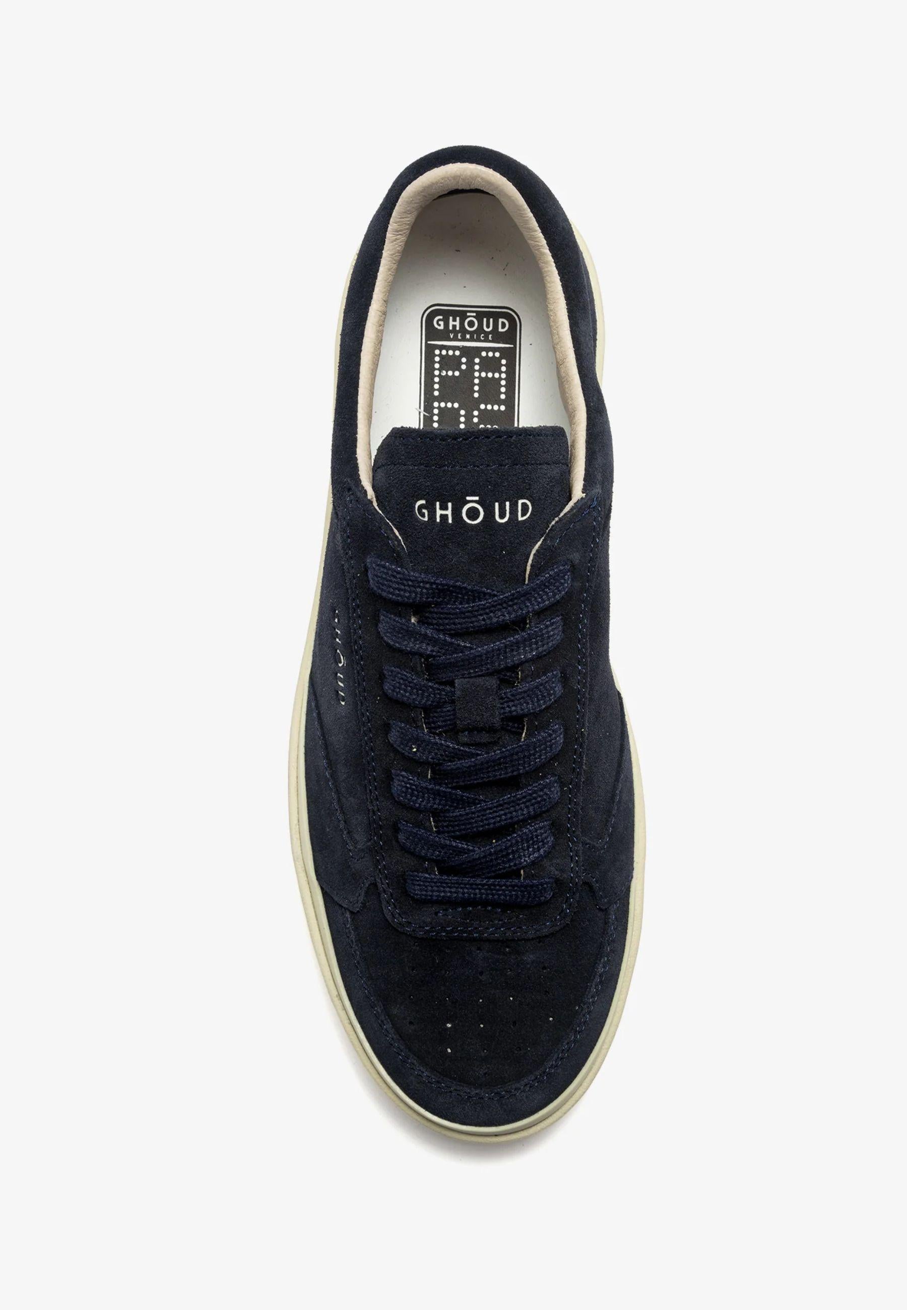 Sneakers uomo Ghoud Pads Hushed Bluette - suede con suola platform