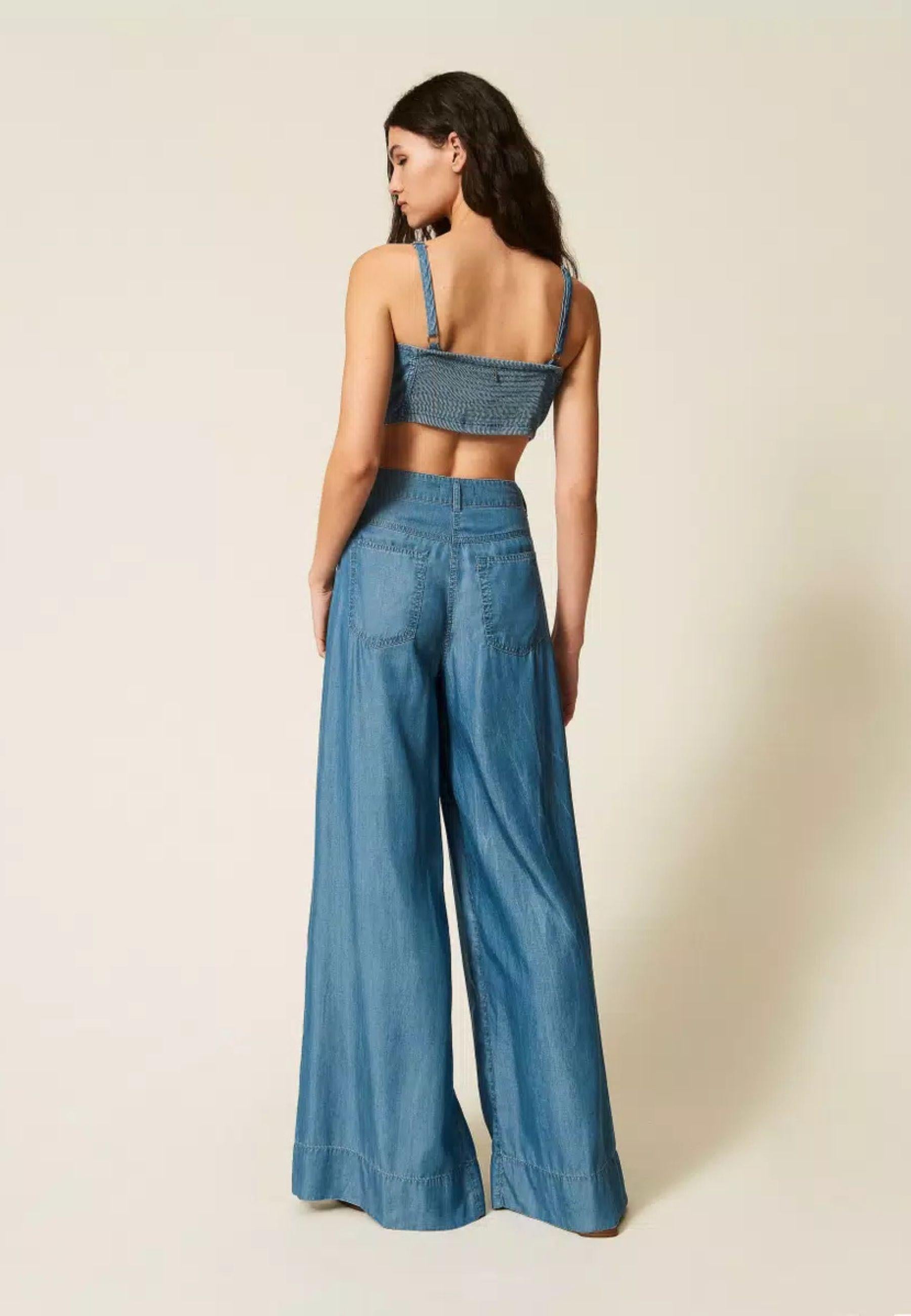 Pantaloni palazzo in denim TENCEL™ - Actitude
