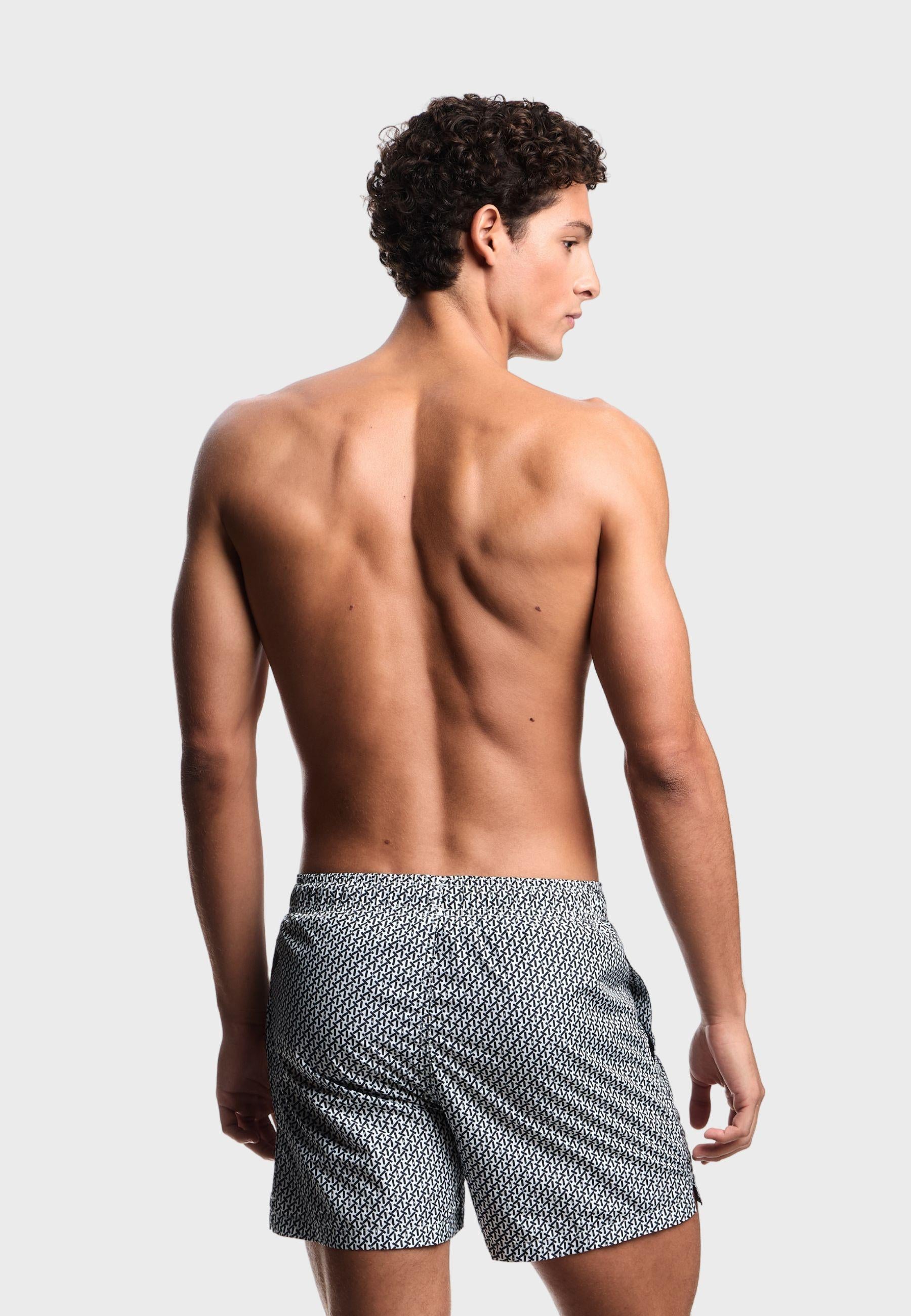 Costume shorts con stampa decorativa all over