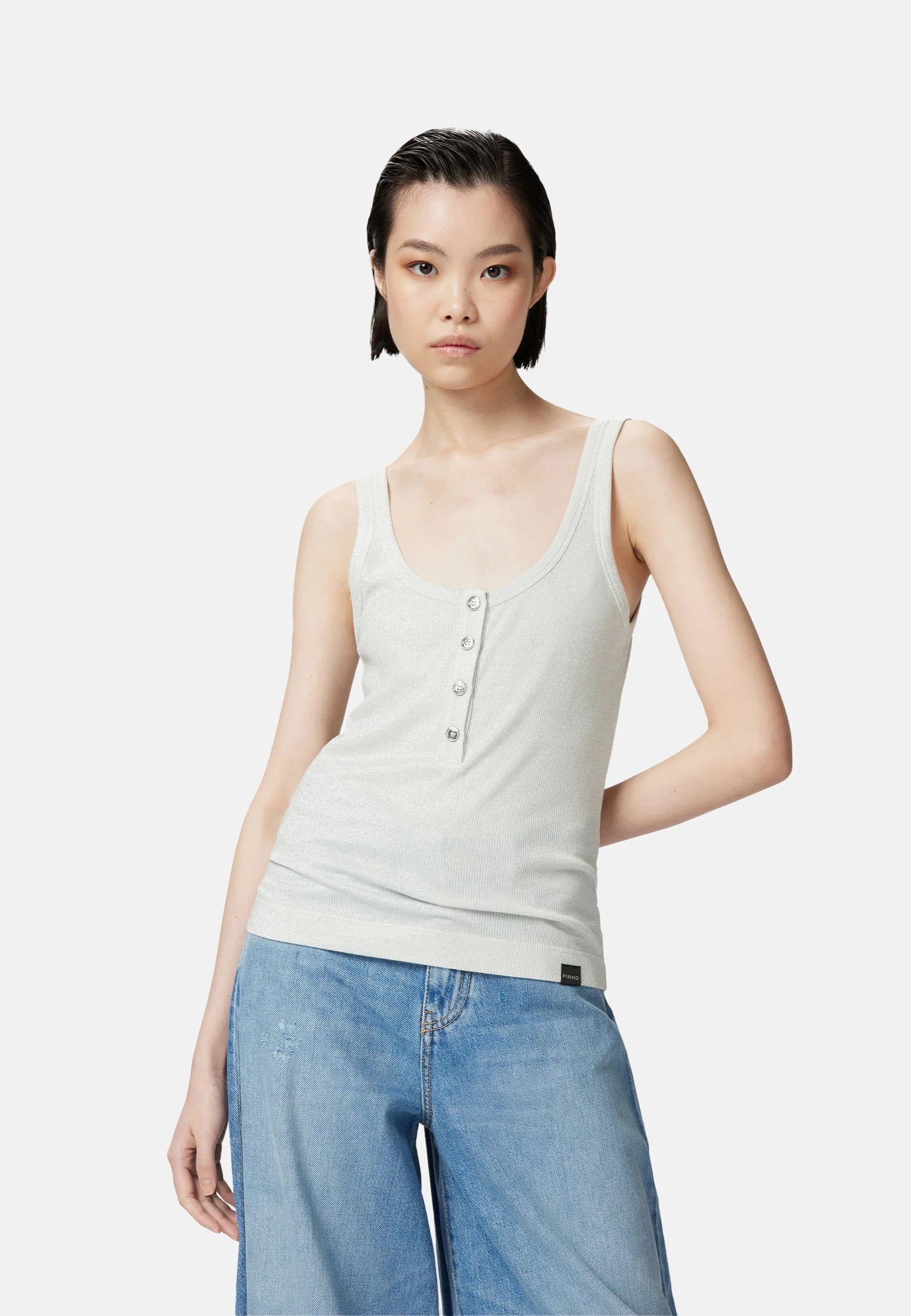 Chimera Tank Top effetto metallizzato