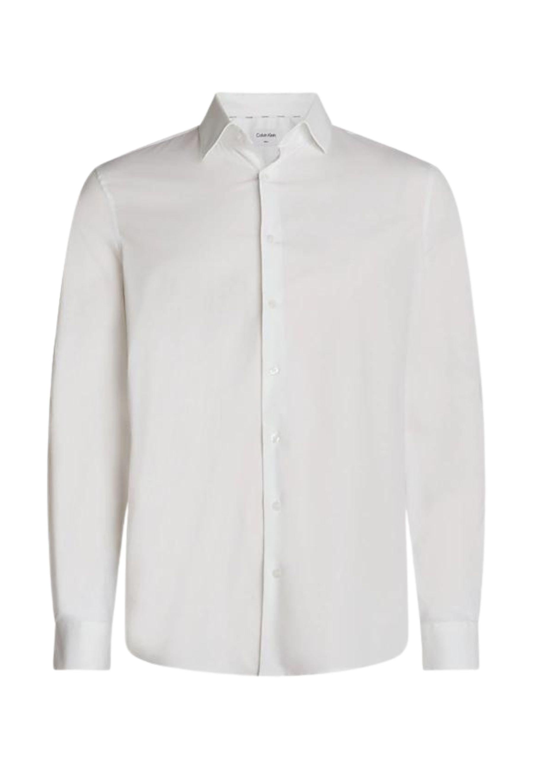 Camicia aderente elasticizzata in popeline