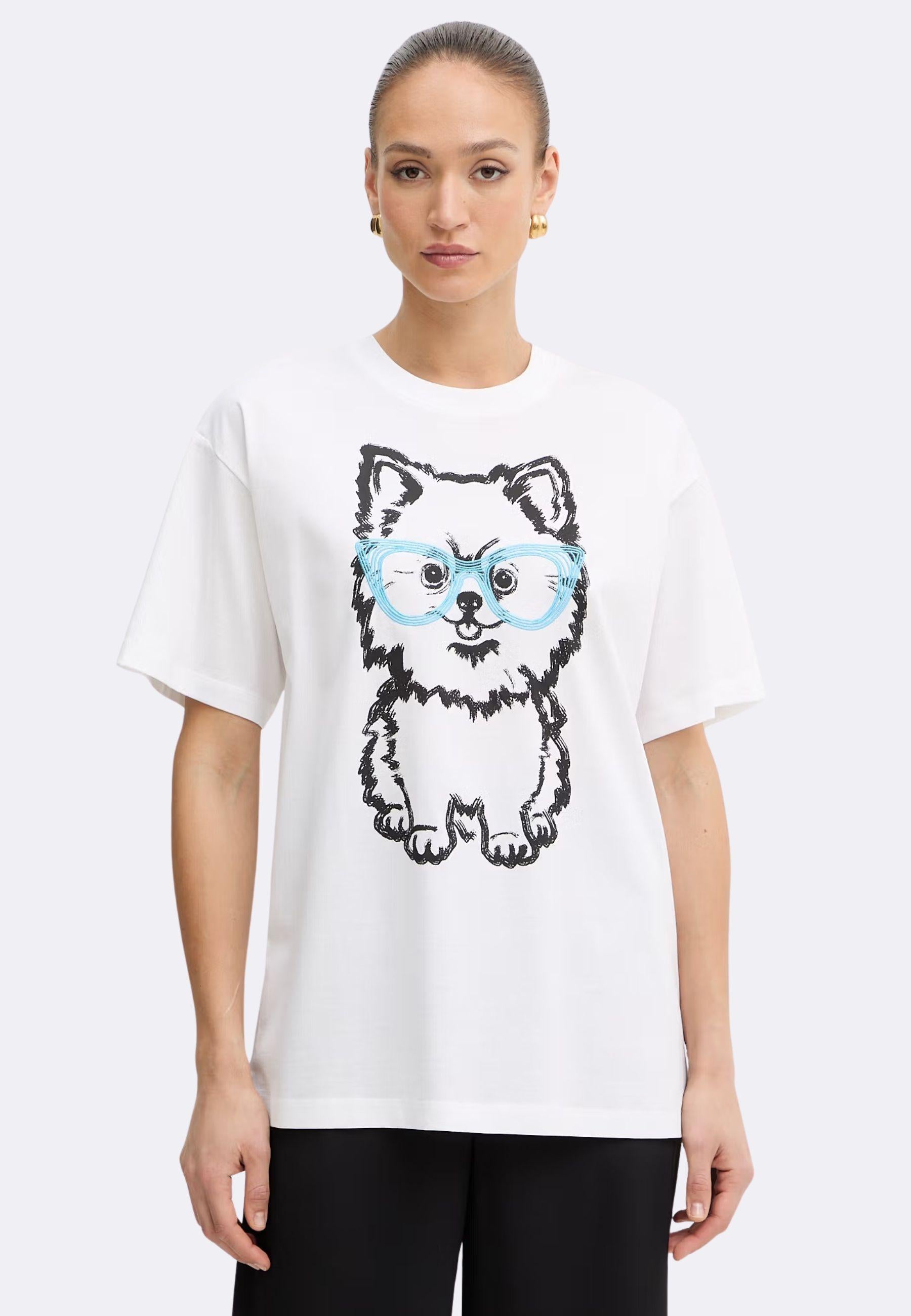 T-shirt oversize con stampa e ricamo - Actitude by Twinset