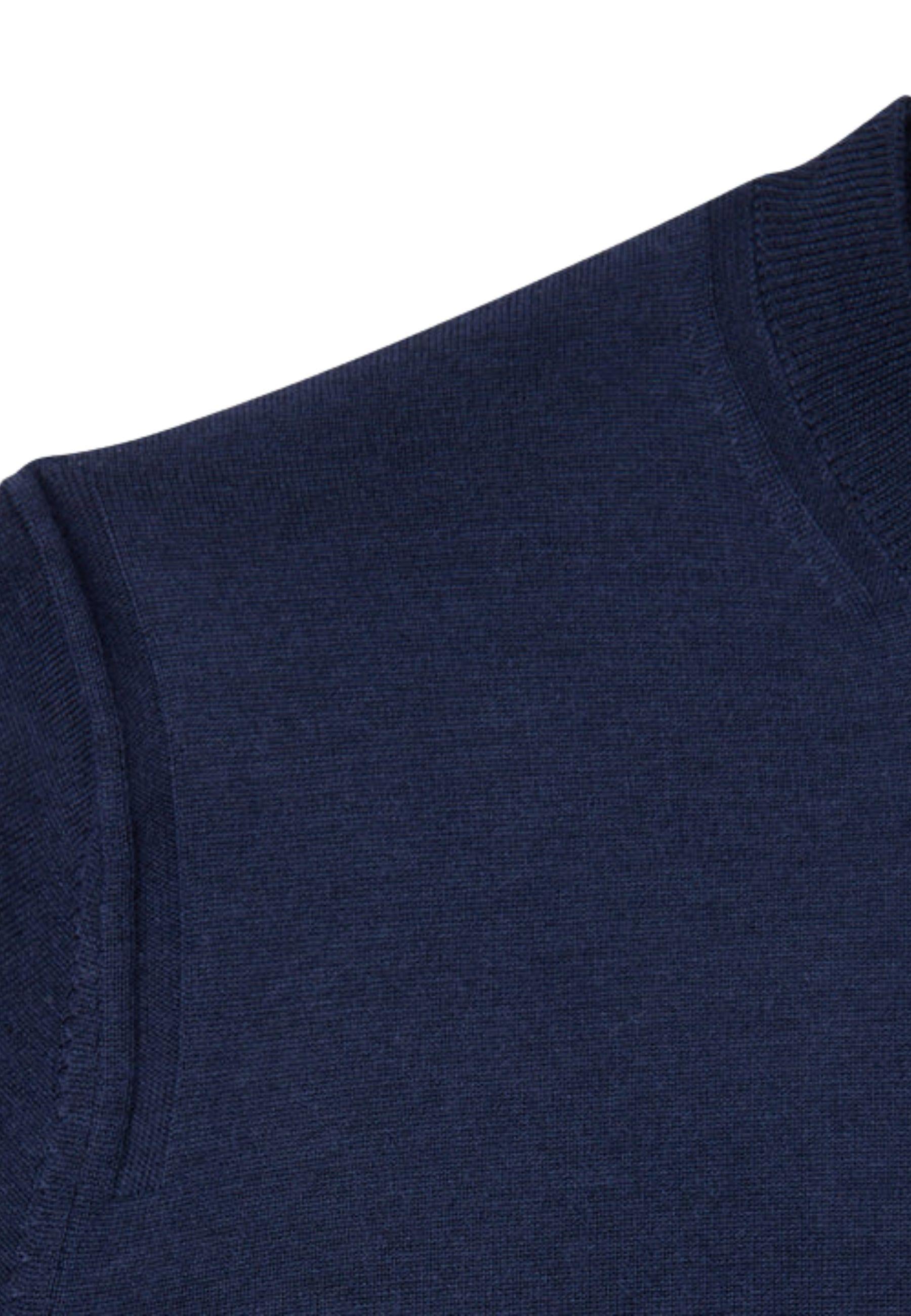 Girocollo Blu Navy in Lana Merino Extrafine