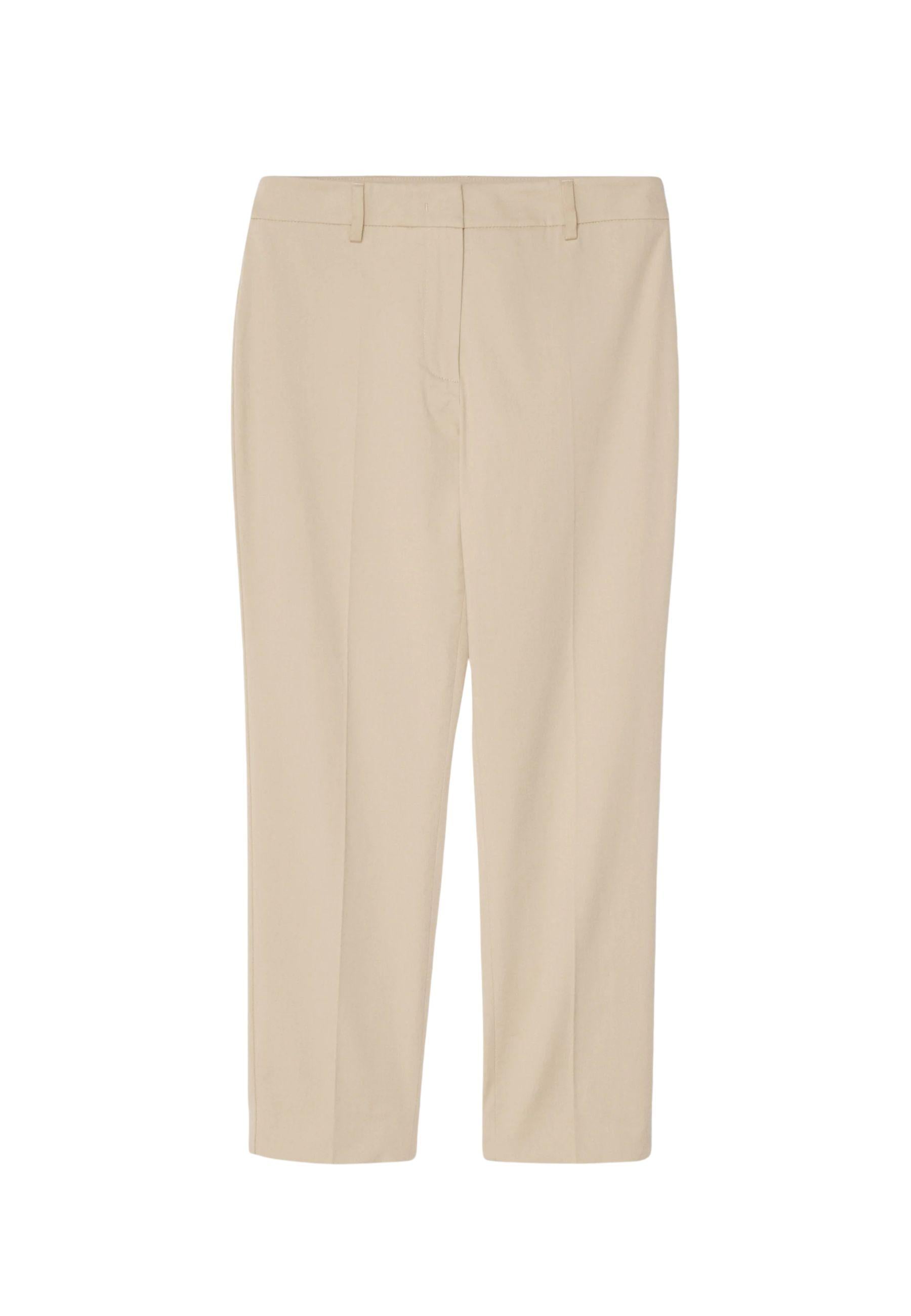 Pantalone Slim Fit in Gabardina di Cotone Stretch