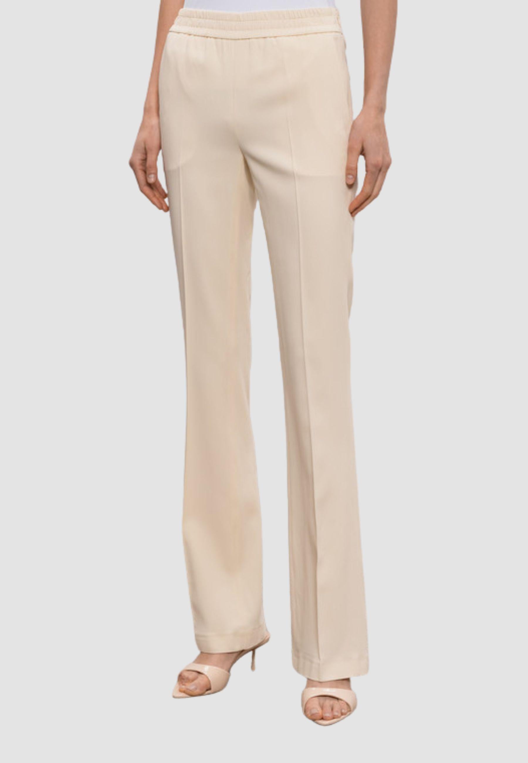 Pantaloni in viscosa con vita elasticizzata