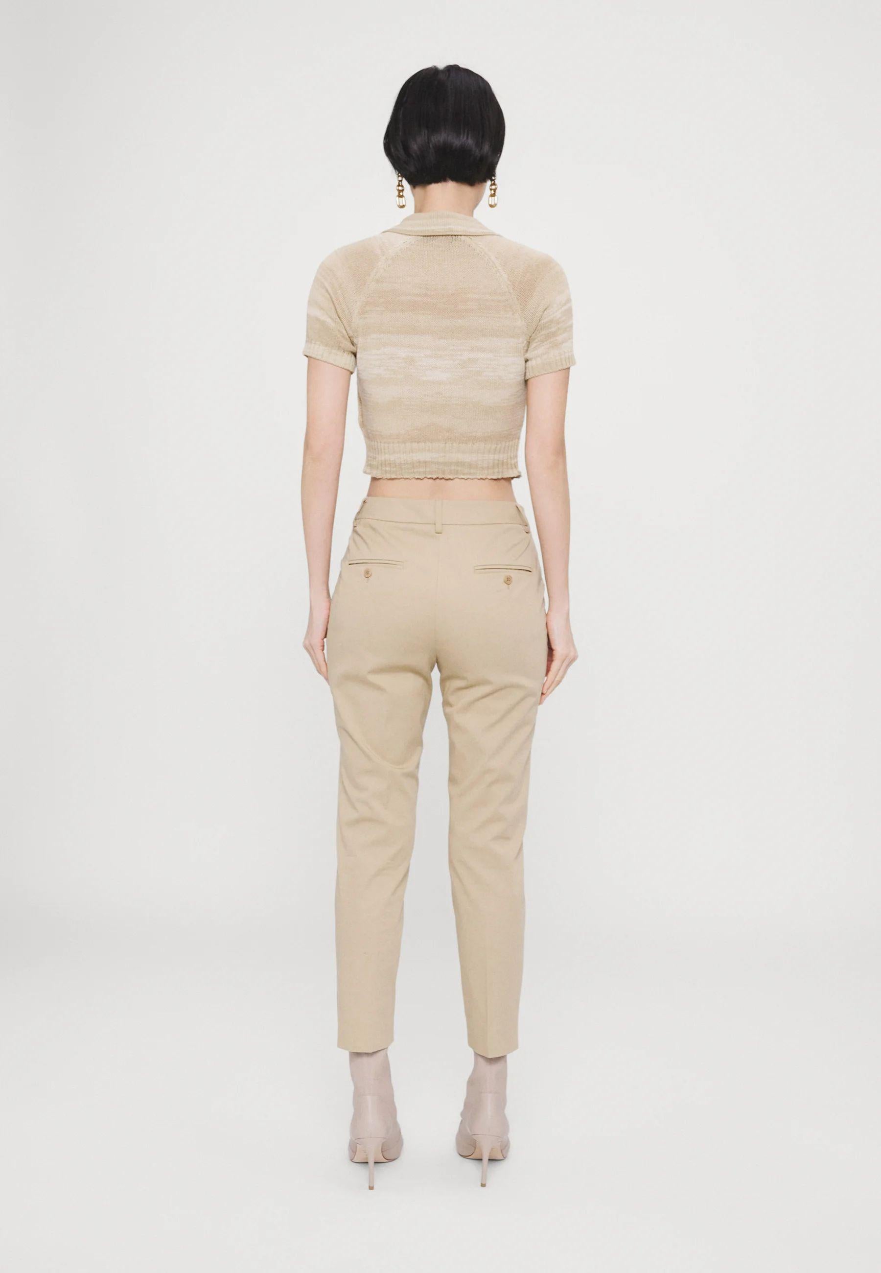 Pantalone slim fit in gabardina stretch