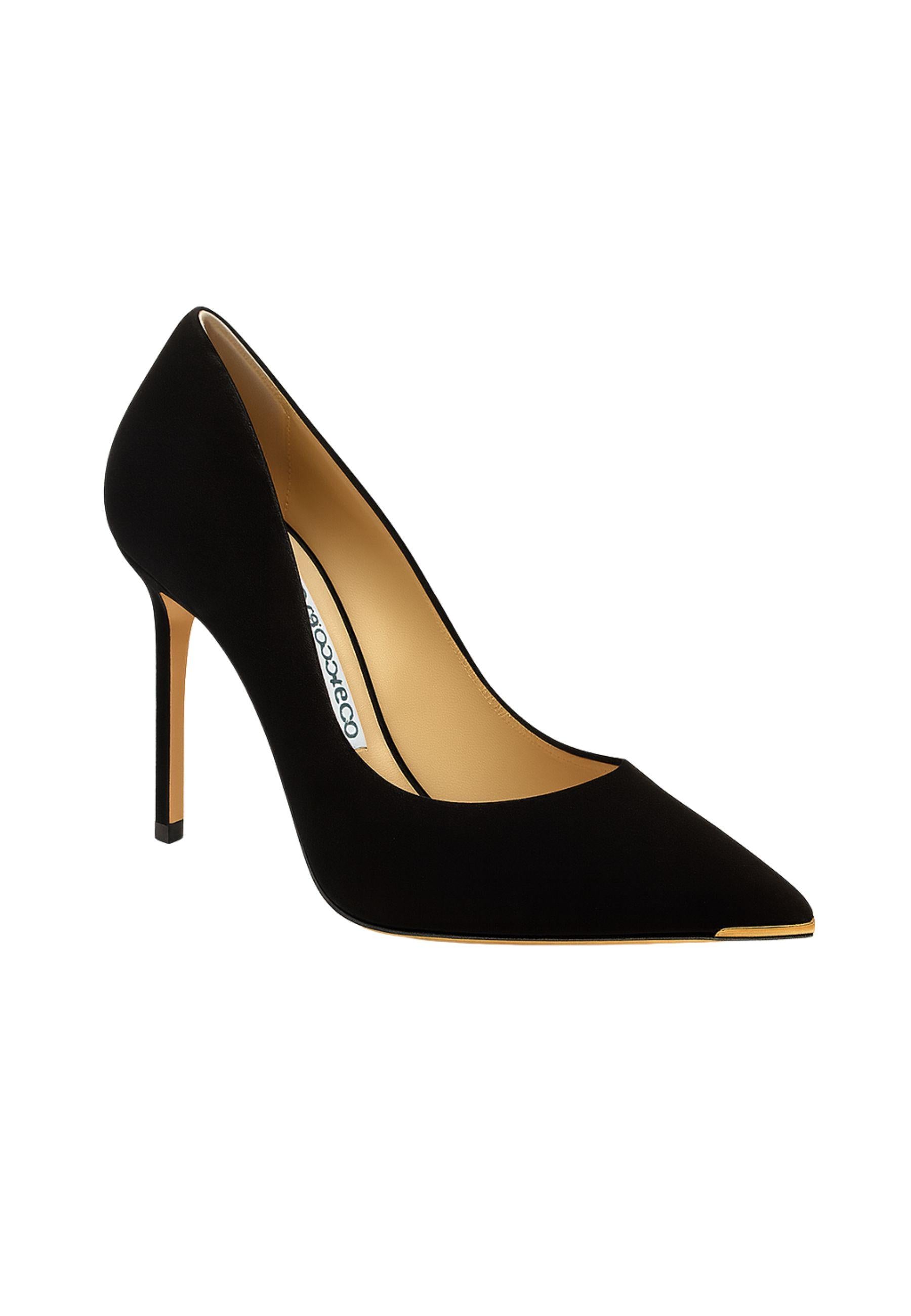 Francesco Sacco - Décolleté in Camoscio Nero con Punta Affusolata e Tacco 10 cm