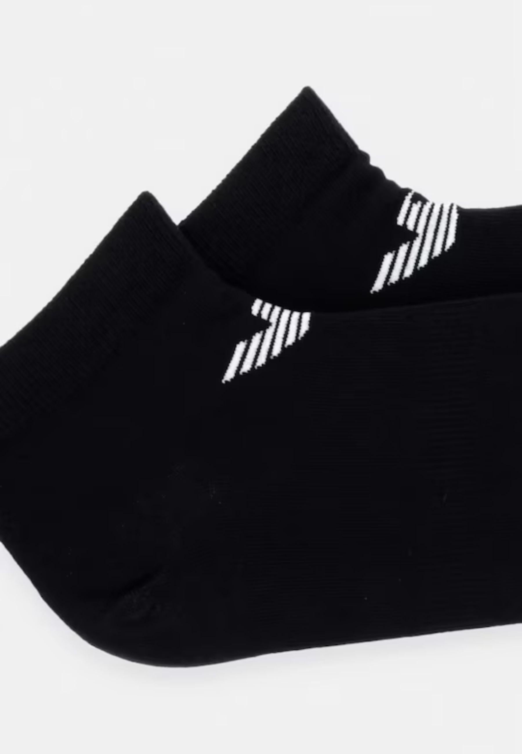 Emporio Armani Underwear - Calzini Corti Uomo Pack 3 Pezzi Nero