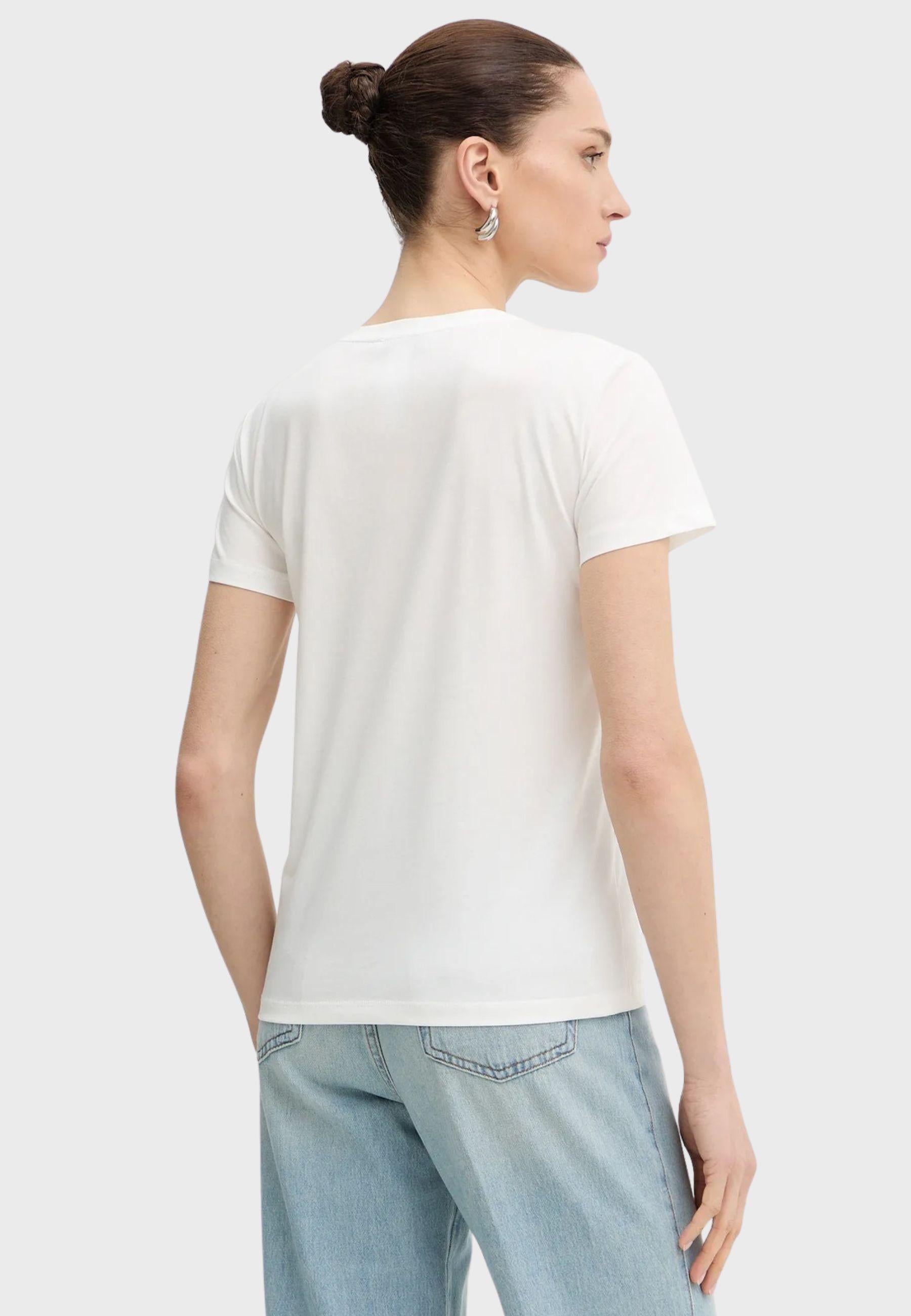 T-shirt con Logo Patch Ricamato