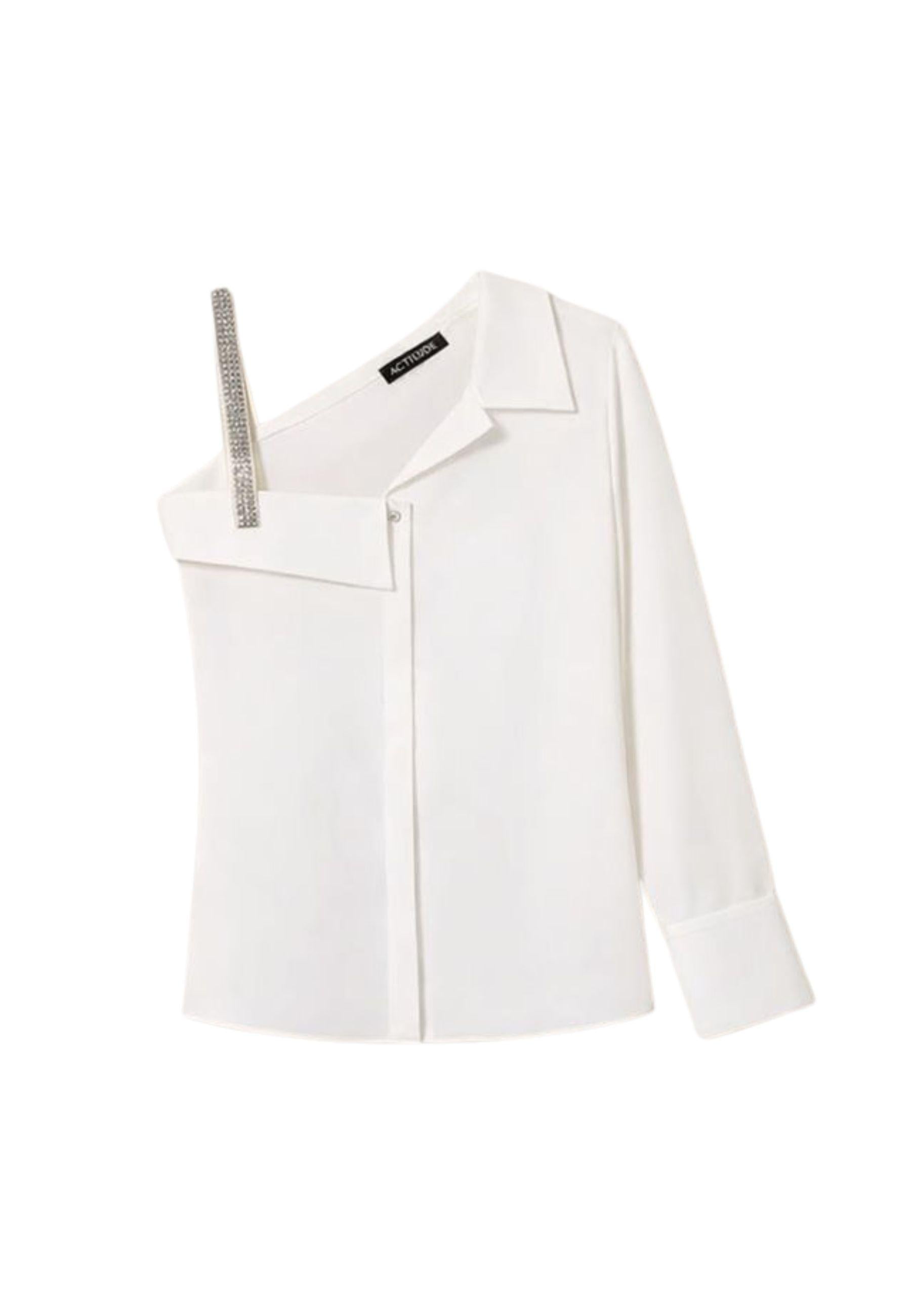 Camicia monospalla in popeline - Actitude