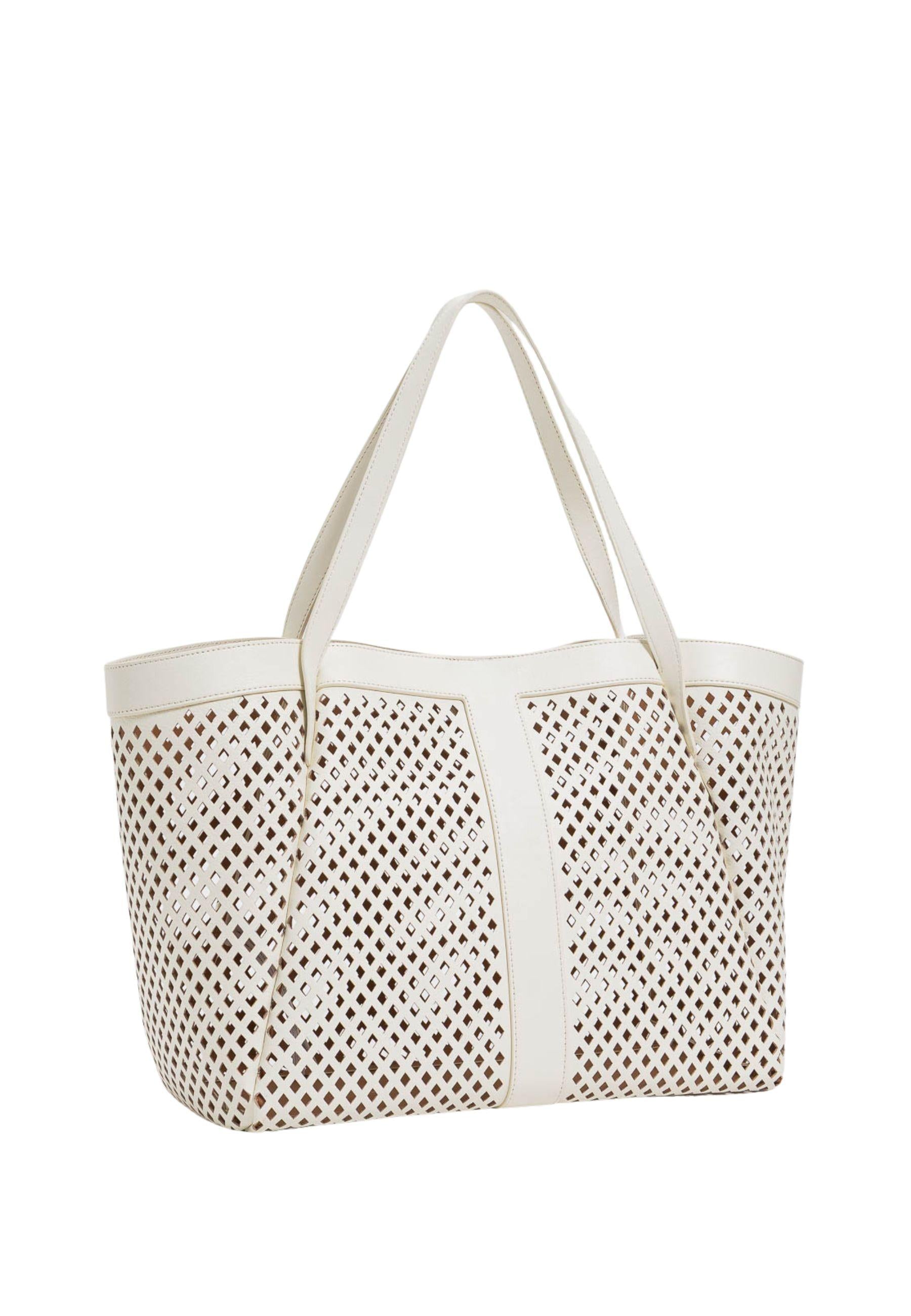 Borsa Shopper in Pelle Traforata