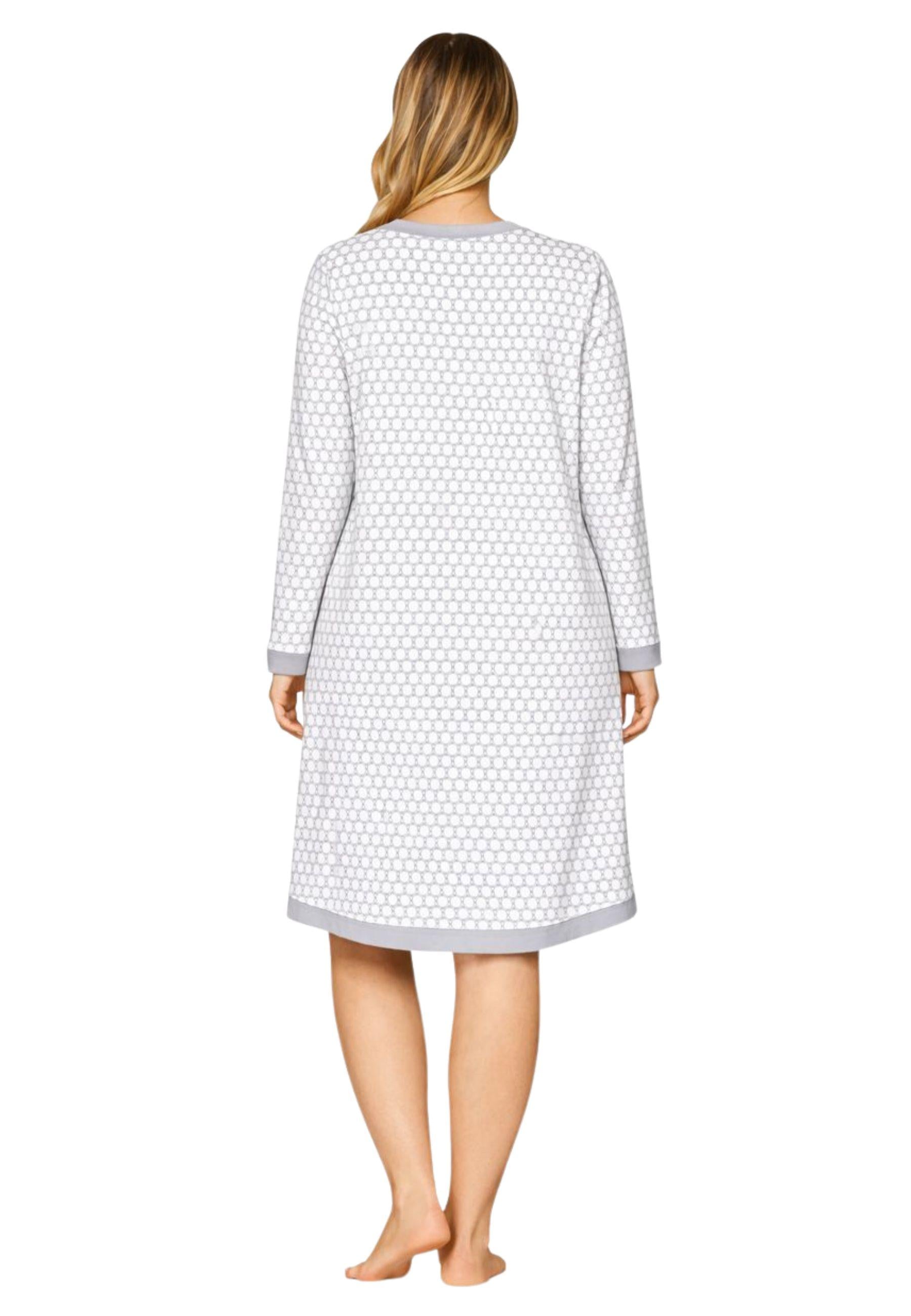 Camicia da Notte Donna in Caldo Cotone - Fantasia Geometrica