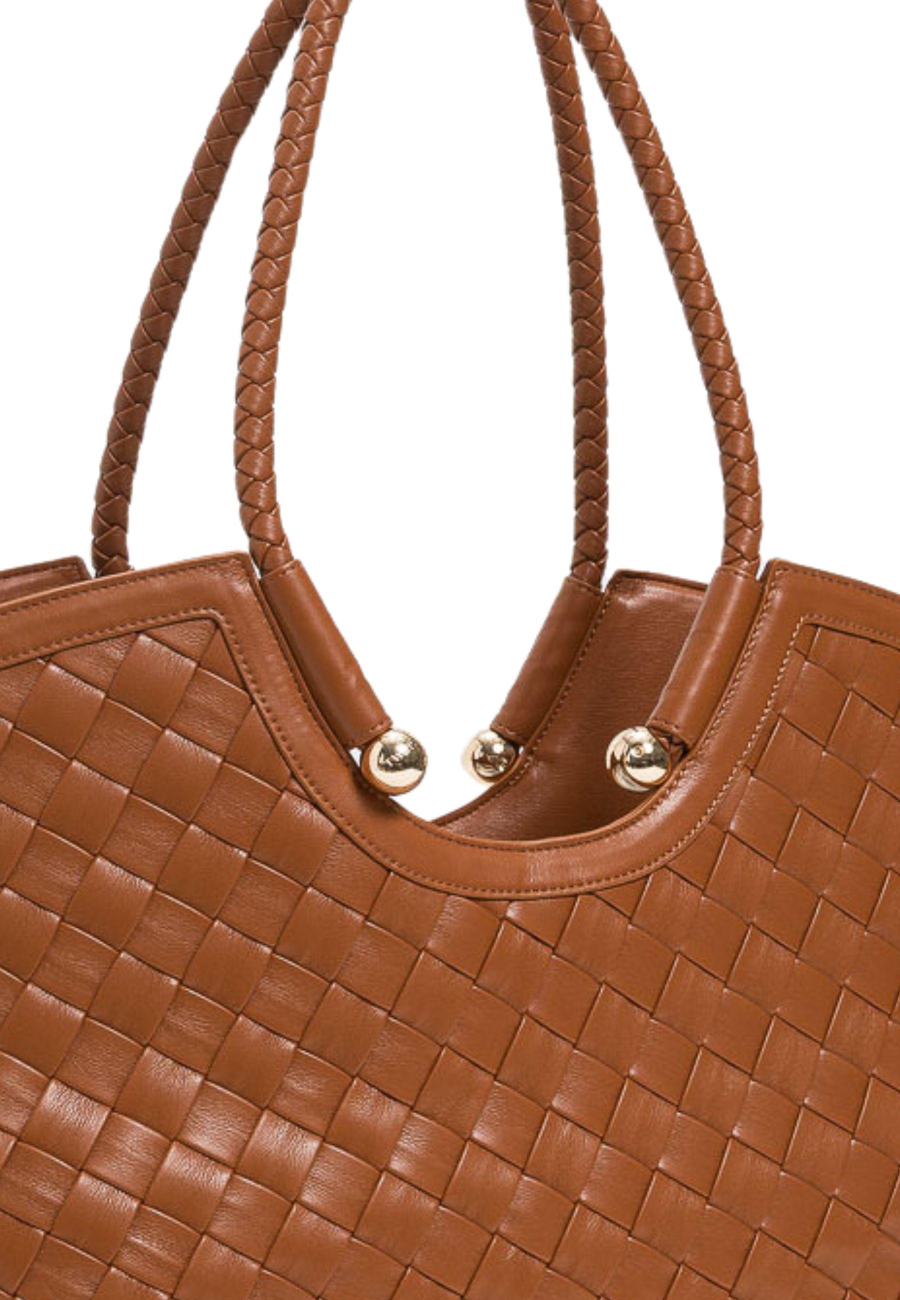 Borsa shopper intrecciata