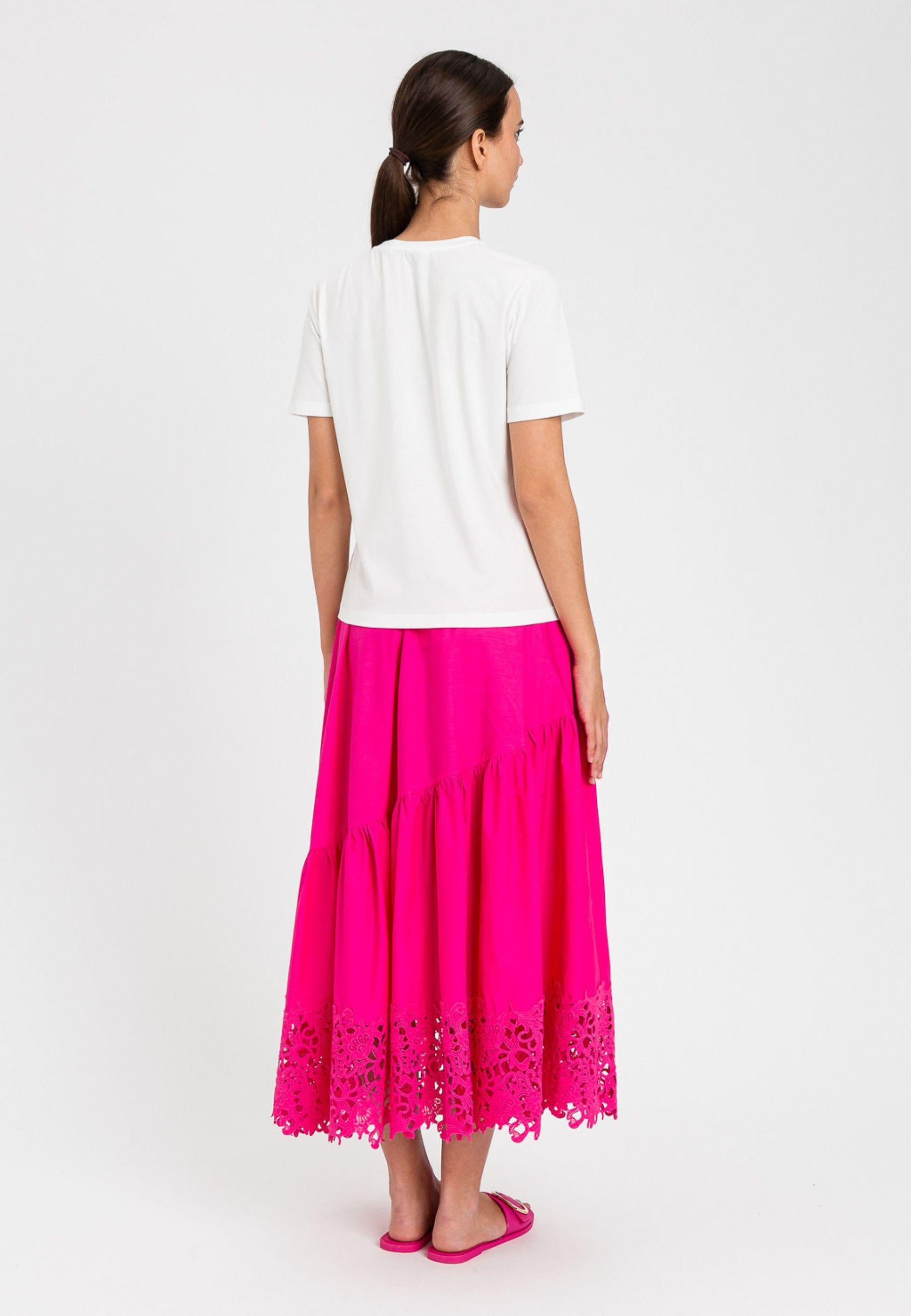 T-shirt con ricamo logo Twinset