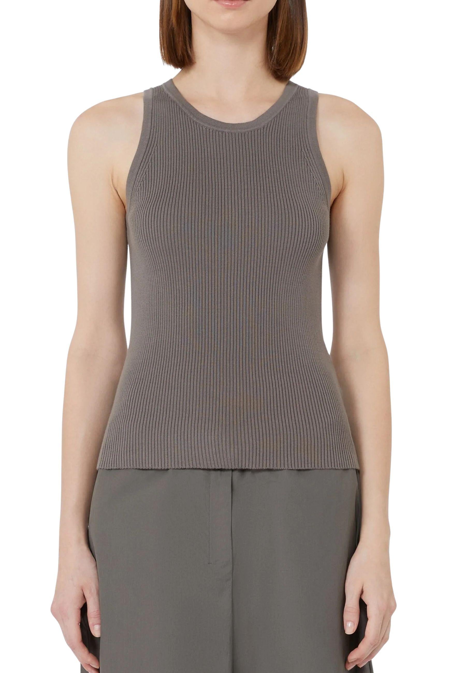 'S Max Mara - Top in maglia di puro cotone