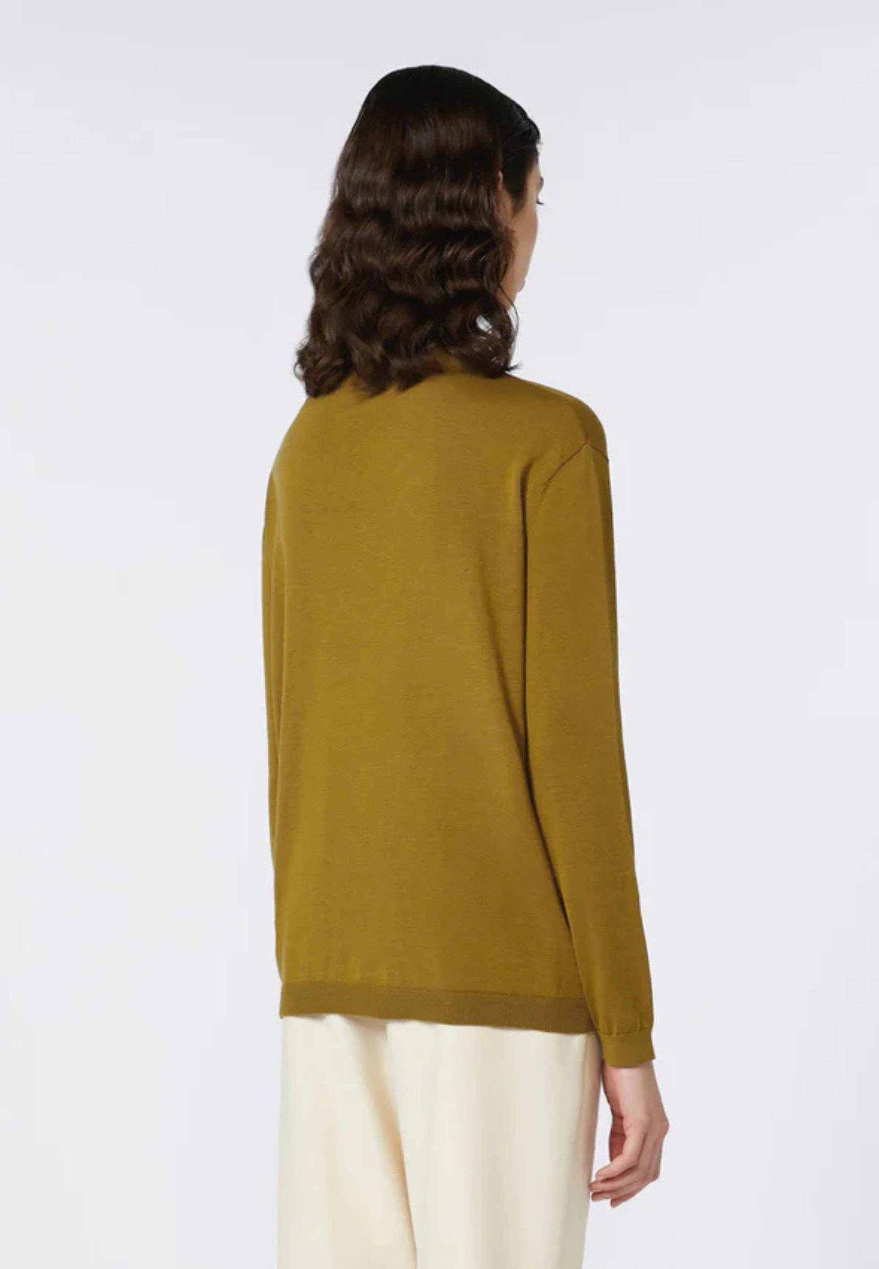 Max Mara MM - Maglia "Arca" in Seta e Cotone con Scollo a Barca