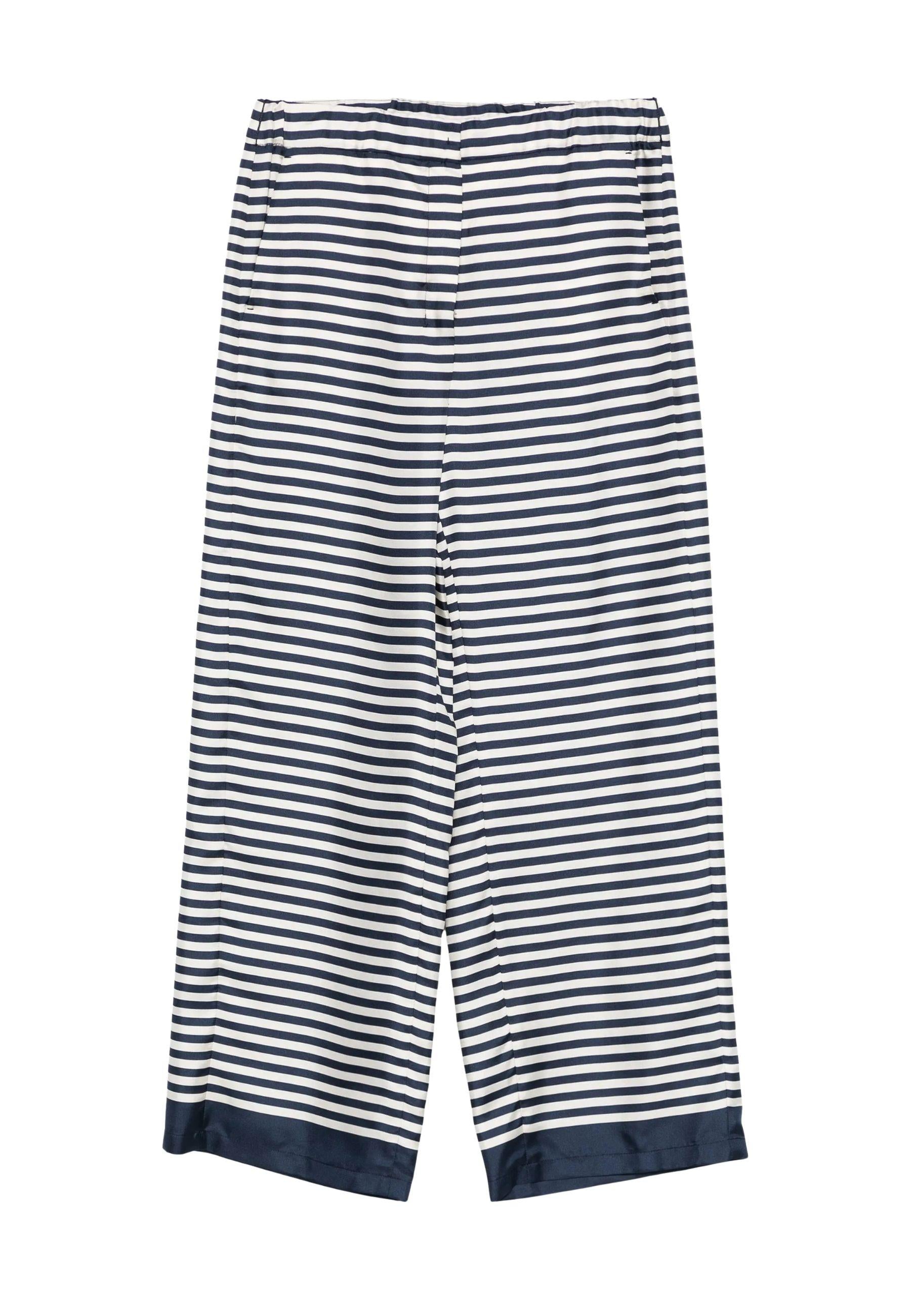 'S Max Mara - Pantaloni Nine in seta a righe