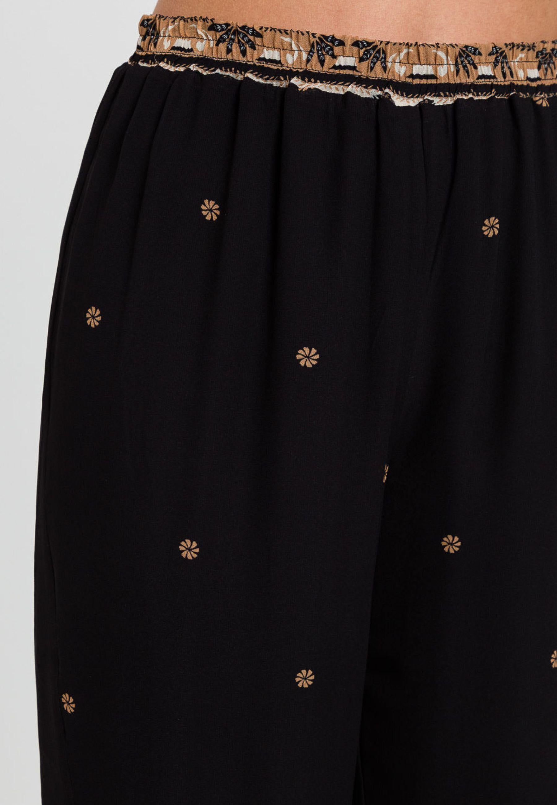 Twinset - Pantalone Palazzo Stampa Foulard
