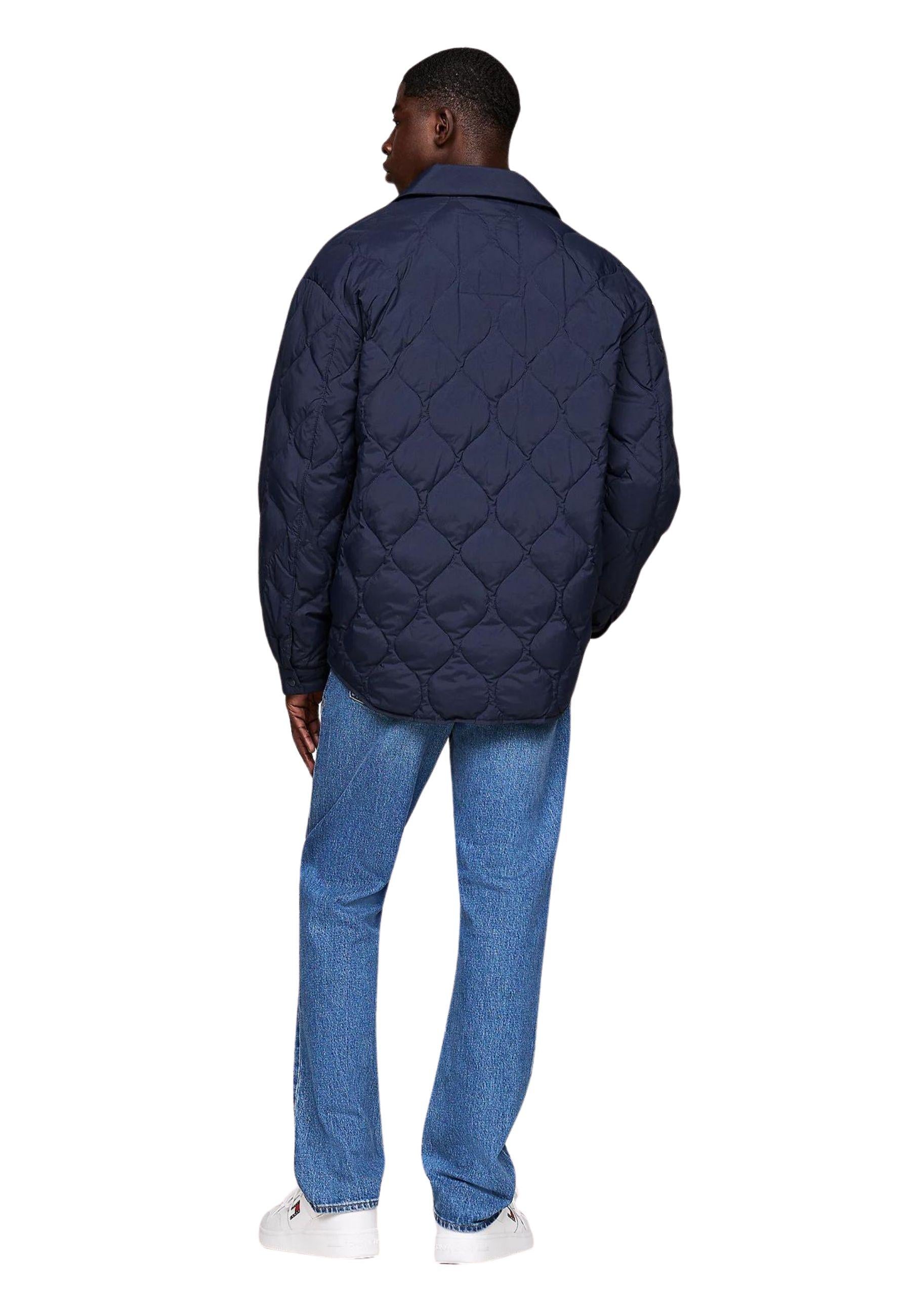 Giacca camicia casual fit imbottita in piuma
